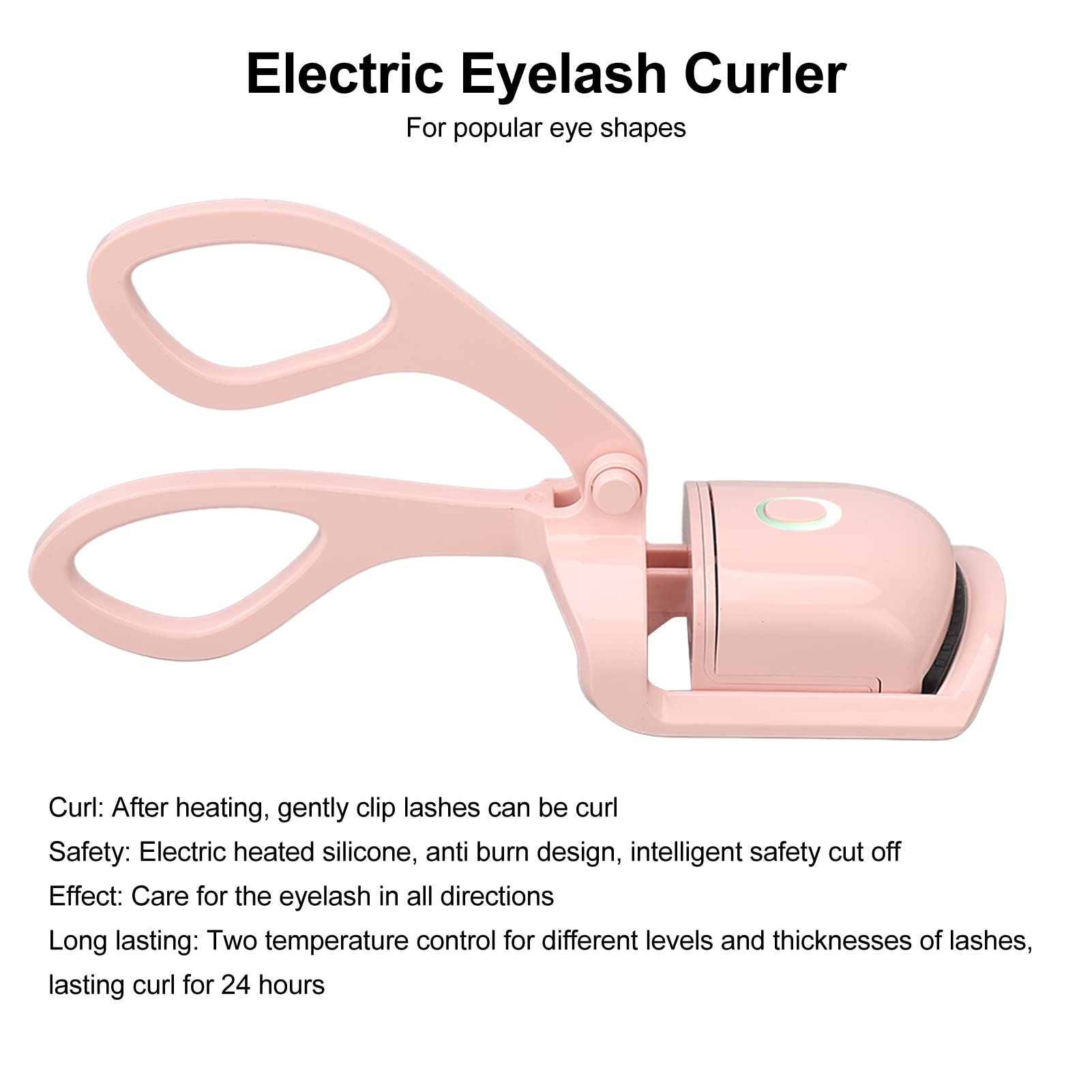 EXCLUZO Electric Eyelash Curler Machine - Lightweight & Space Saving with 2 Temperature Settings for Perfect Lashes | At-Home Eyelash Styling Tool for Women | Great for Daily Makeup, Special Occasions & Travel