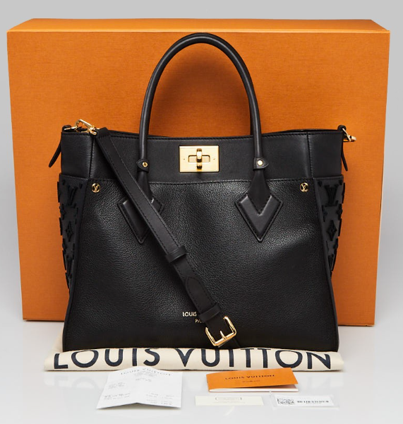 Louis Vuitton On My Side MM Black Leather Shoulder Bag - Luxury Handbag for Women, Perfect for Work, Travel & Everyday Use