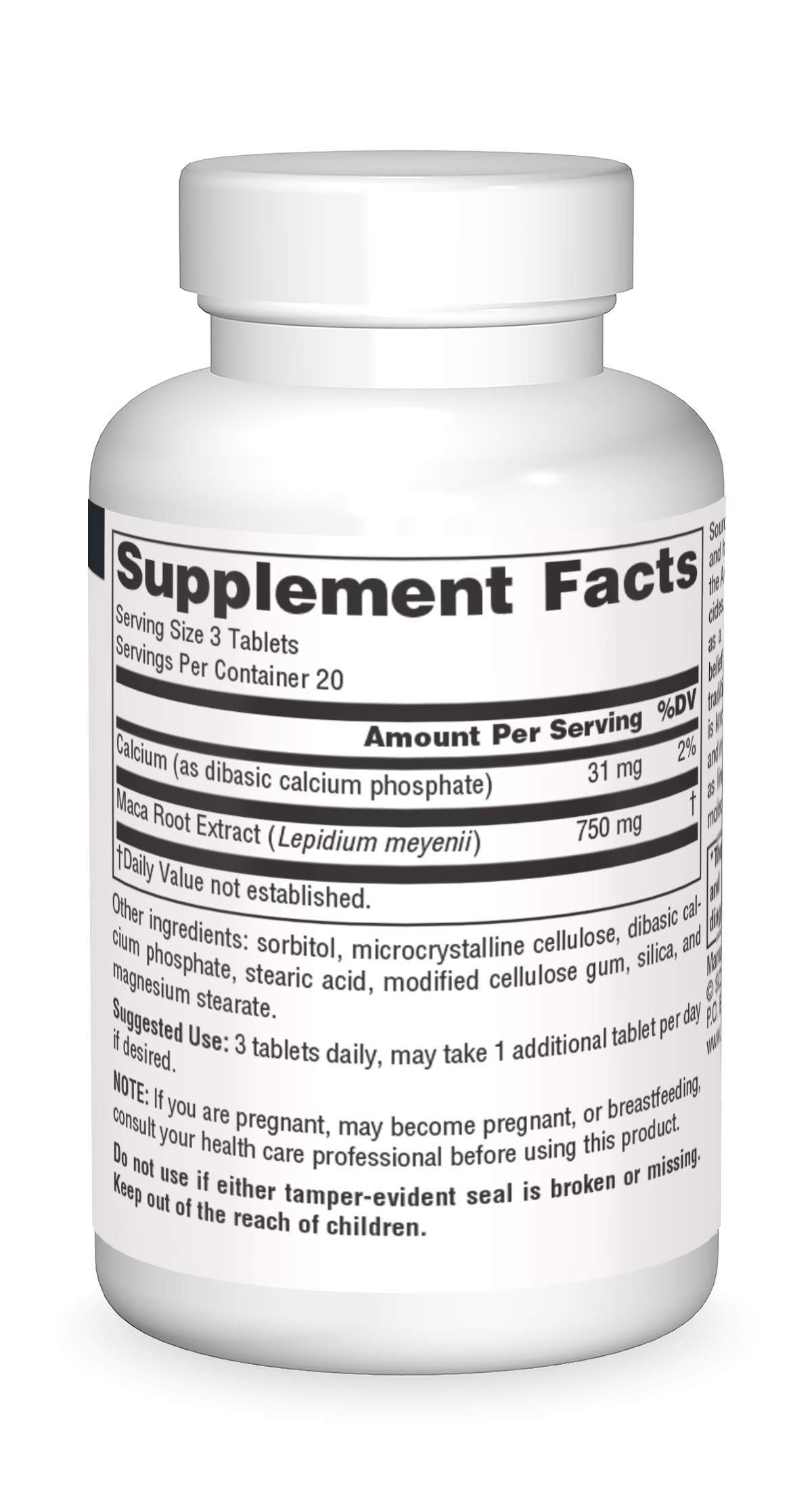 Source Naturals Maca Root Supplement - 60 Tablets for Energy, Stamina & Hormonal Balance - Supports Men & Women's Health - Perfect for Fitness & Wellness Routines
