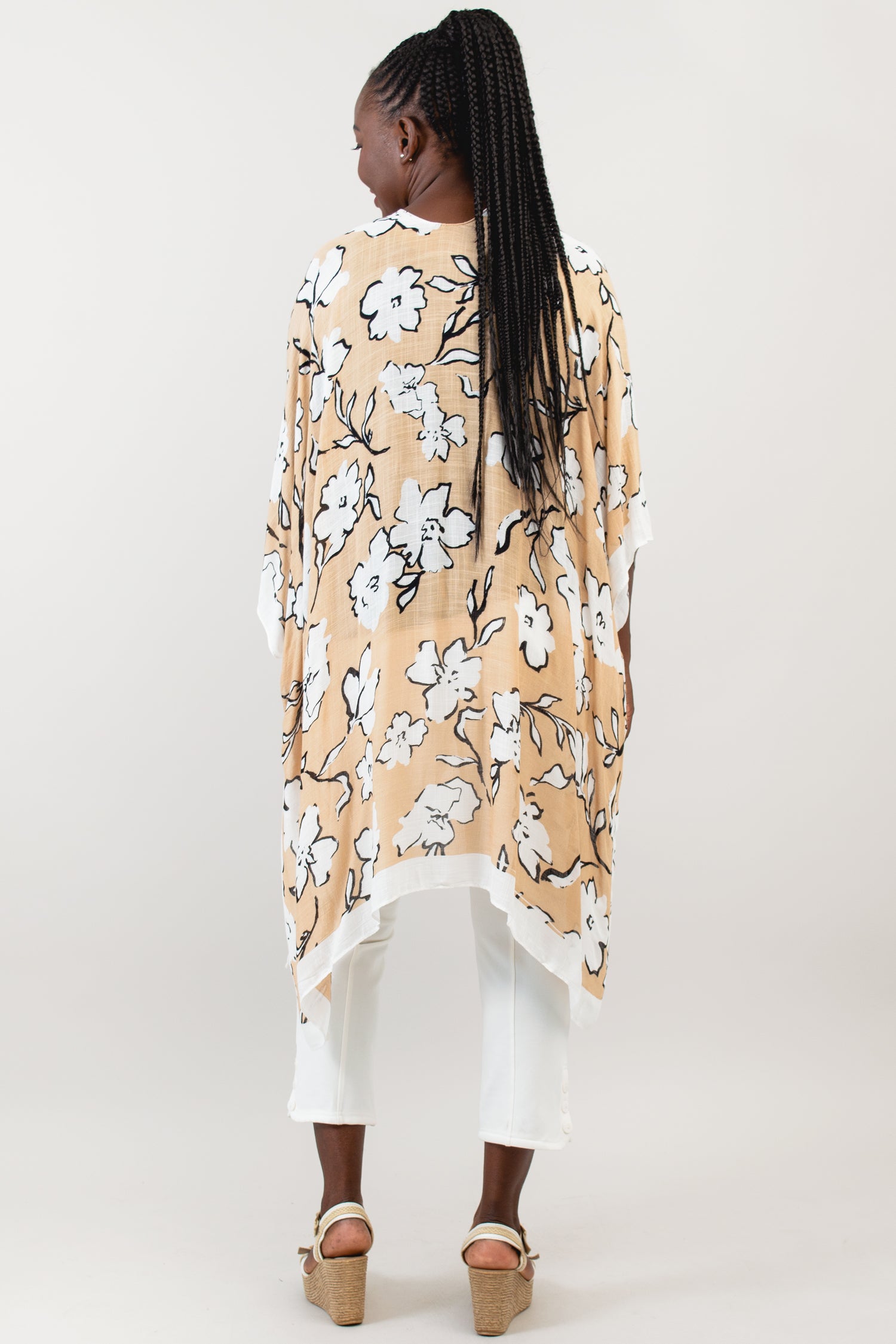 Darcy Taupe Bloom One Size Women's Fashion Top - Perfect for Casual Outings, Date Nights & Office Wear