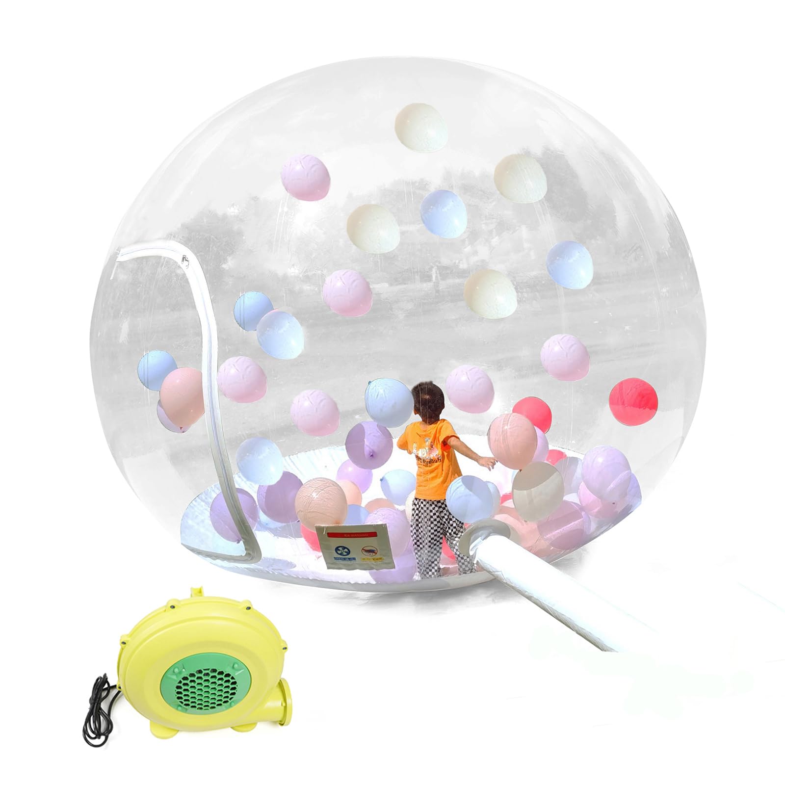 Commercial Grade PVC Transparent Inflatable Bubble Tent - 9.84FT Clear Inflatable Dome with Air Blower for Outdoor Parties, Family Gatherings, Garden & Backyard Use | Perfect for Events, Camping, and Unique Outdoor Experiences