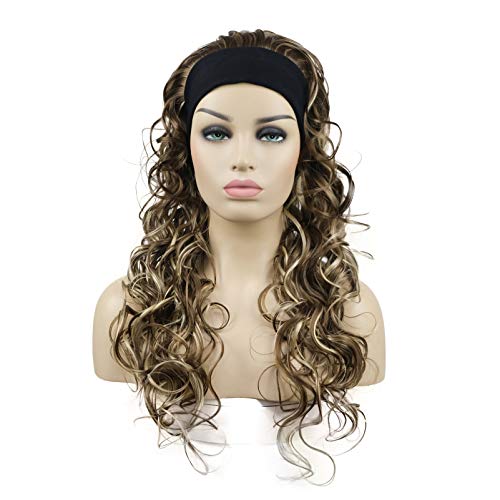 Extra Long Curly Headband Wig for Women - Soft & Natural Looking Synthetic Hair - Perfect for Cosplay, Costume Parties & Daily Fashion