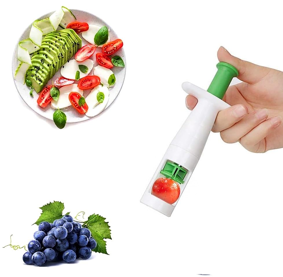 Premium Grape Cutter & Cherry Tomato Slicer - Safe Kitchen Gadget for Kids | Easy Fruit Prep Tool for Snacks, Salads & Lunch Boxes | BPA-Free Creative Slicer for Grapes, Strawberries & Small Fruits