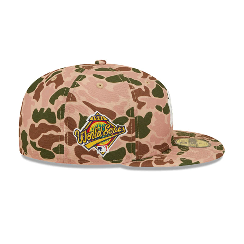 New York Yankees 1996 World Series Camo 59FIFTY Fitted Hat for Men - Official MLB Baseball Cap for Sports Fans & Streetwear Fashion