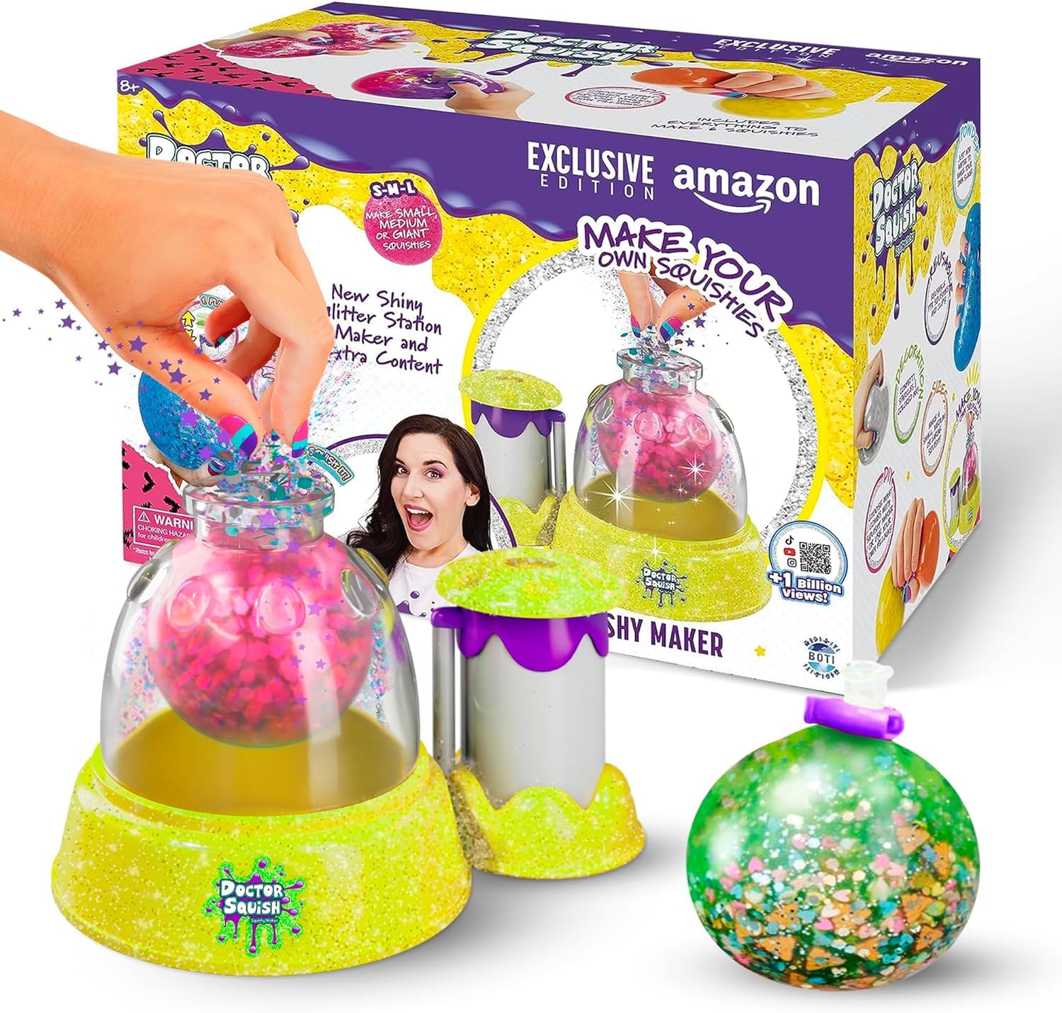 Doctor Squish - Squishy Maker Station - Amazon Exclusive DIY Toy Kit for Kids Ages 8+ | Create Custom Squishy Toys at Home | Perfect for Stress Relief, Sensory Play & Creative Fun
