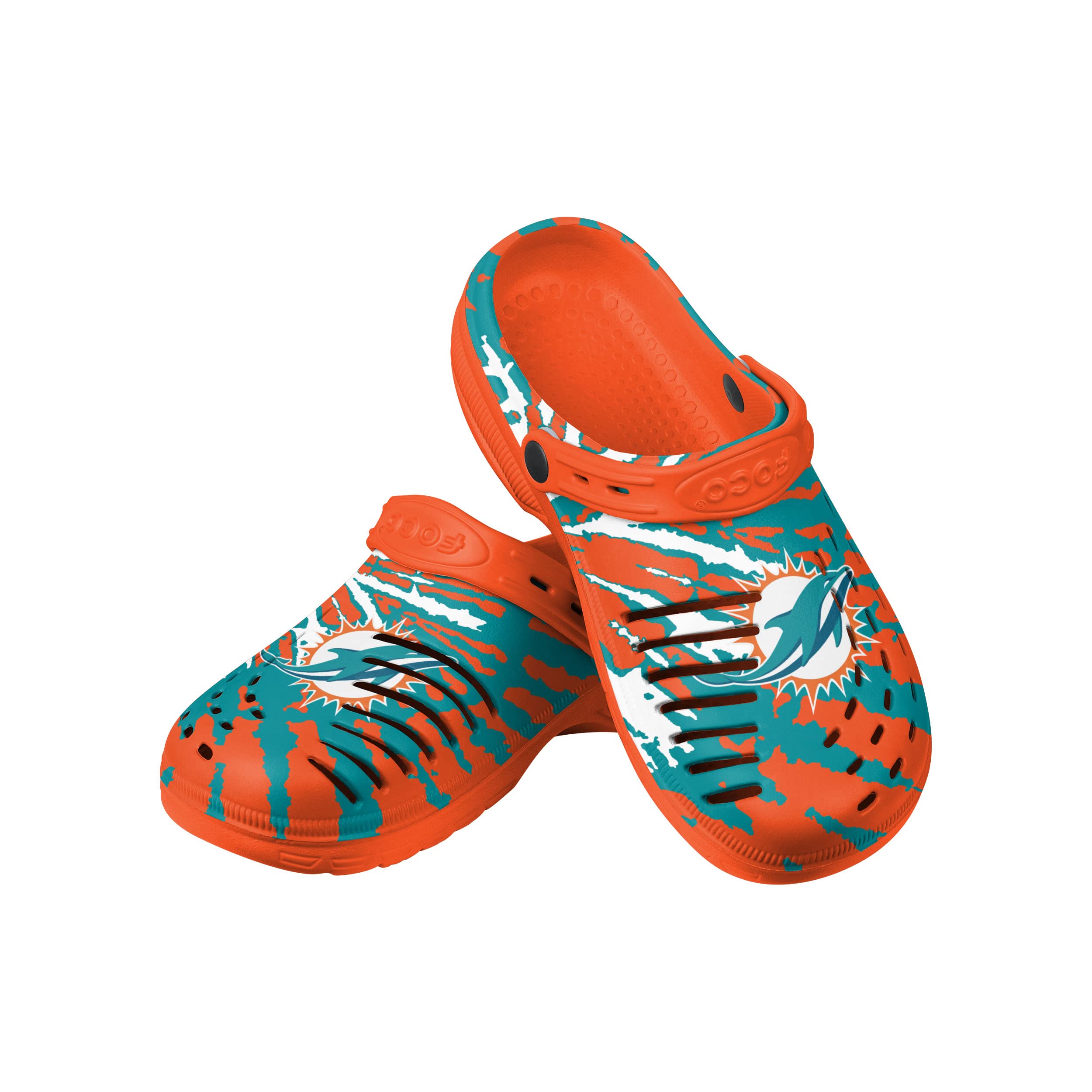 **FOCO Men's NFL Team Logo Sandals - Comfortable Water & Garden Shoes, Non-Slip Slippers for Beach, Pool, and Outdoor Activities**