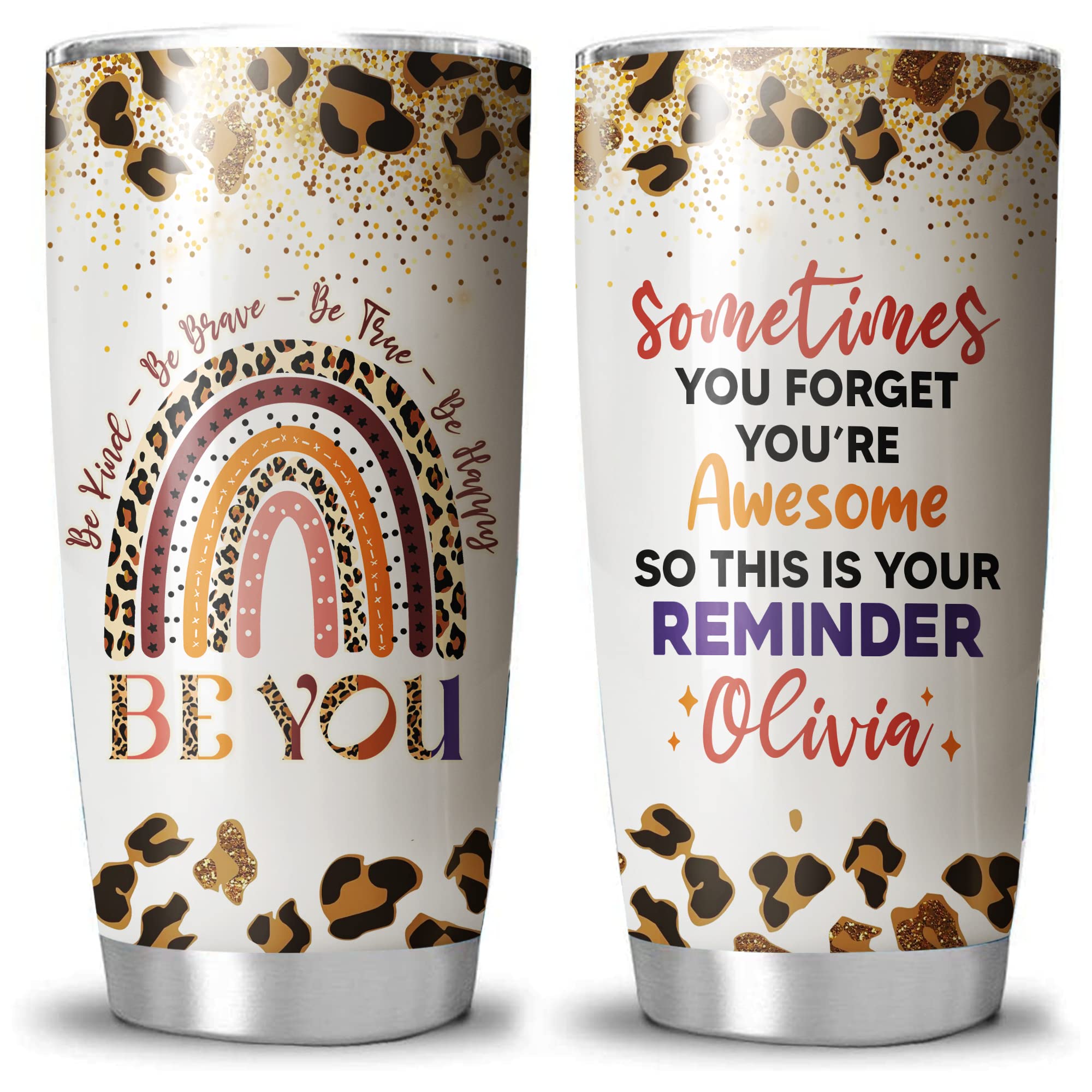 Teewarrior 20oz Stainless Steel Tumbler - Personalized Insulated Cup for Women, Mom, Wife & Best Friend - Birthday, Christmas, Thank You Gift Ideas - Motivational Gifts for Coworkers & Her - Perfect for Office, Travel & Daily Hydration