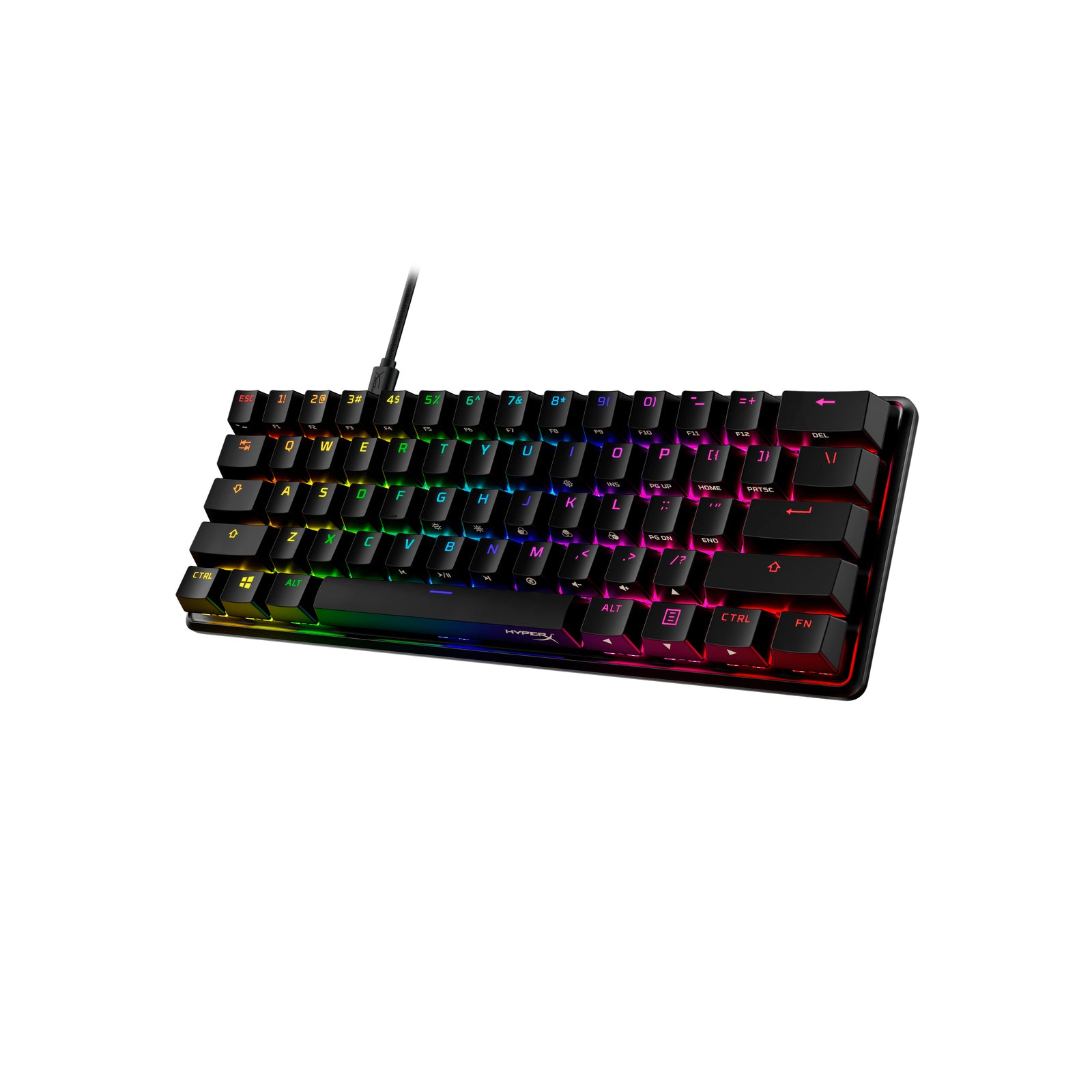 HyperX Alloy Origins 60 Mechanical Gaming Keyboard - Compact 60% RGB Backlit Keyboard with HyperX Red Switches for PC, Mac, PS4, Xbox - Perfect for Esports, Gaming, and Office Work
