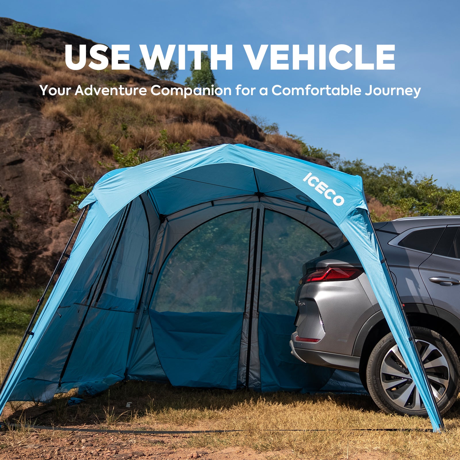 4-8 Person Easy Setup Canopy Tent with UPF50+ Sun Protection - Portable Outdoor Shelter for Camping, Beach, Picnics & Backyard Parties | ICECO