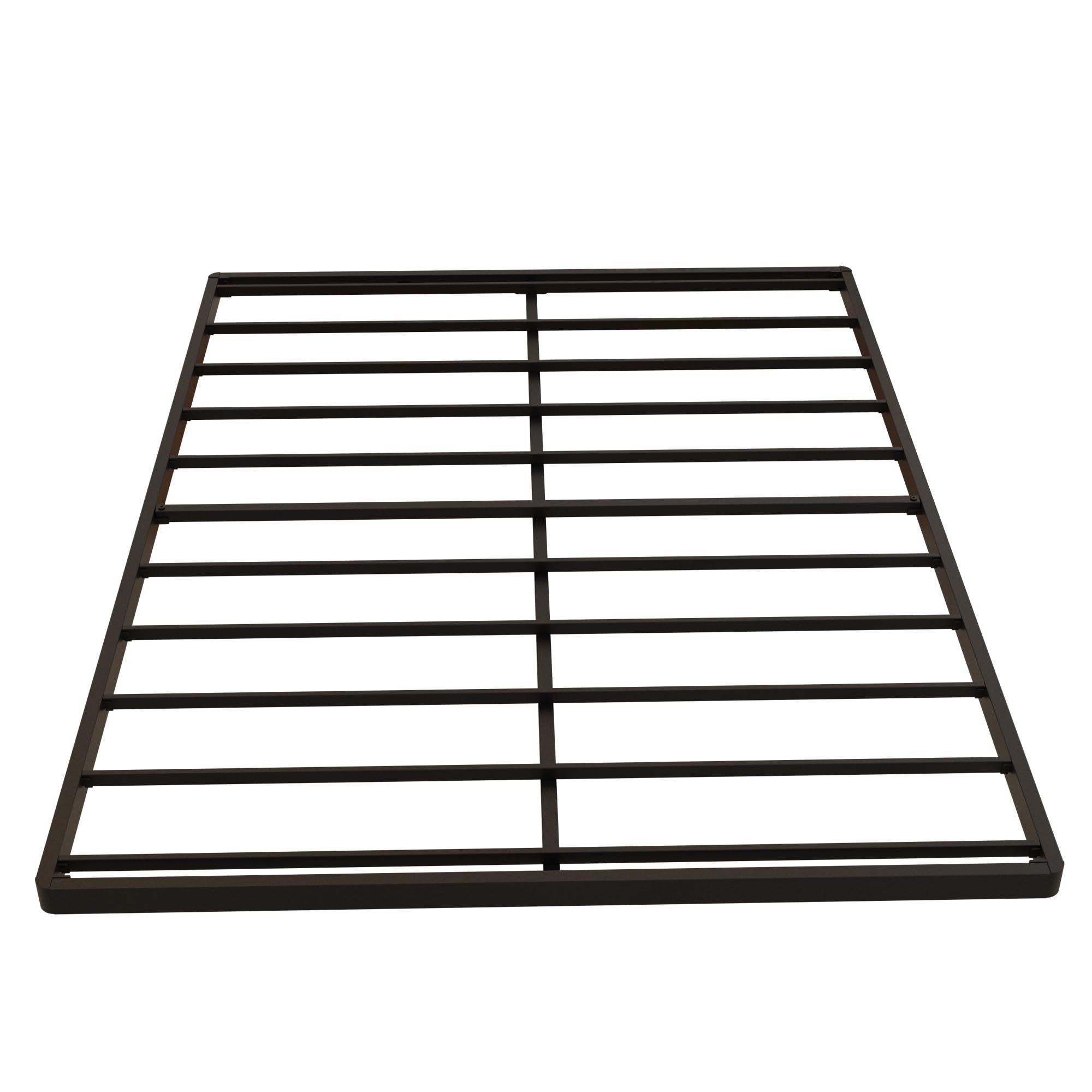2 Inch Low Profile Heavy Duty Metal Box Spring - Noise Free Mattress Foundation with Easy Assembly for Beds & Bunk Beds | Perfect for Guest Rooms, Dorms & Space-Saving Bedroom Setups (Black)