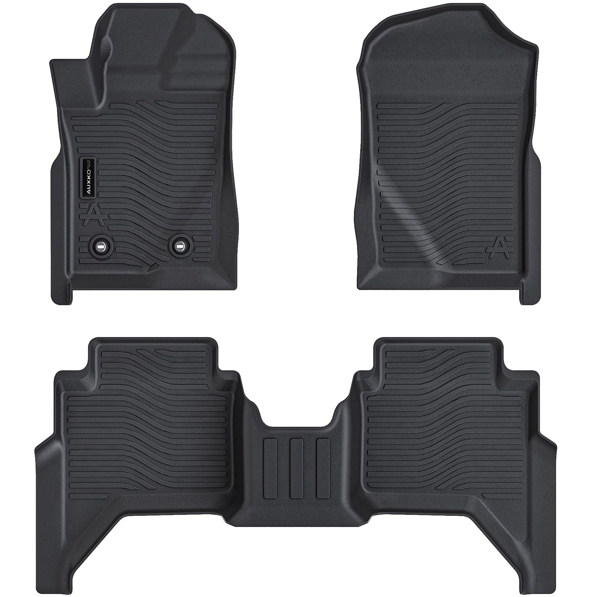 **Auxko All-Weather Floor Mats for Ford Ranger SuperCrew 2024-2025 | TPE Rubber Liners Set | Anti-Slip, Odorless & Durable | Perfect for Off-Road, Daily Commute & All-Season Protection**