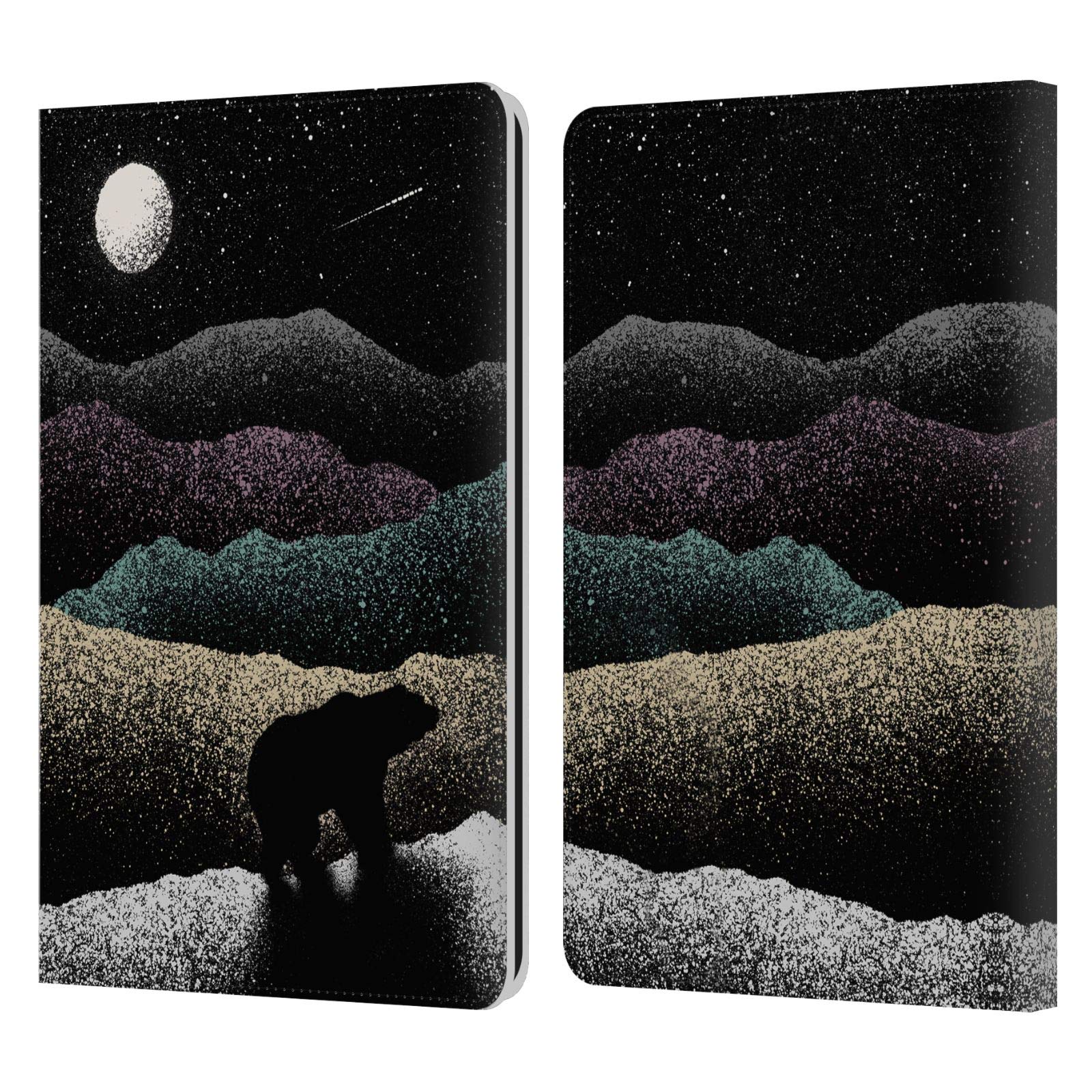 Head Case Designs Officially Licensed Florent Bodart Wandering Bear Landscapes Leather Book Wallet Case Cover for Kindle Paperwhite 1/2/3 - Perfect for Travel, Reading & Gifts