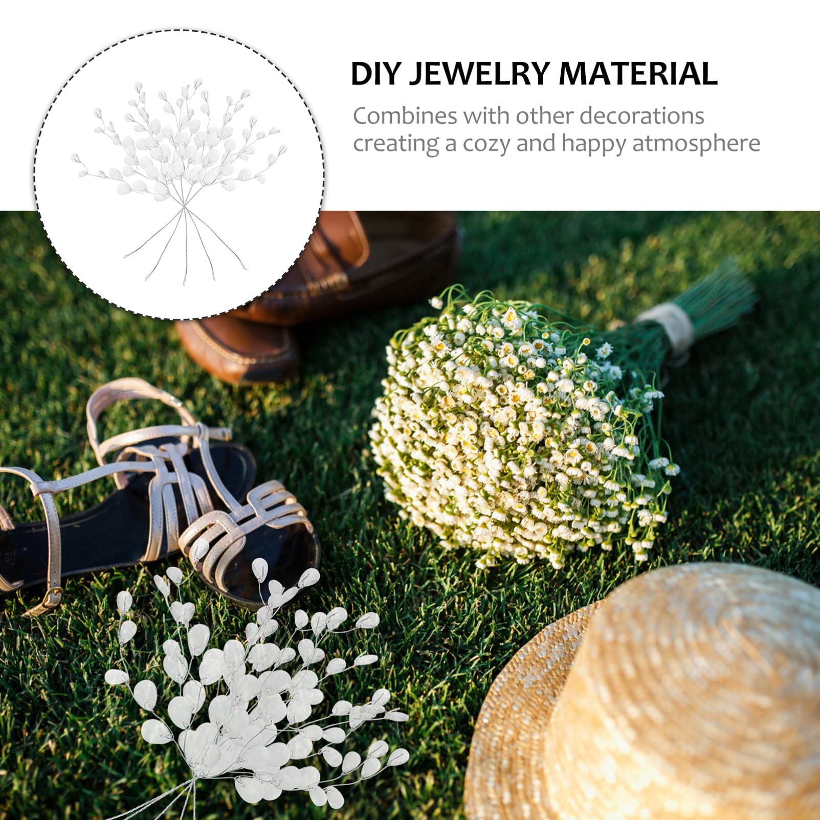 50pcs DIY Wreath & Garland Jewelry Making Supplies - Multi-Purpose Craft Decorations for Wedding, Home, Party & Seasonal Decor - Beads, Charms & Embellishments for Creative DIY Projects