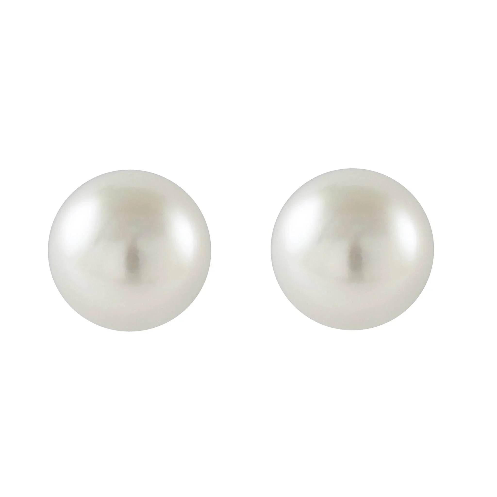 Pearl Stud Earrings for Women - Classic White Freshwater Pearl Earrings - Perfect for Weddings, Parties & Everyday Wear