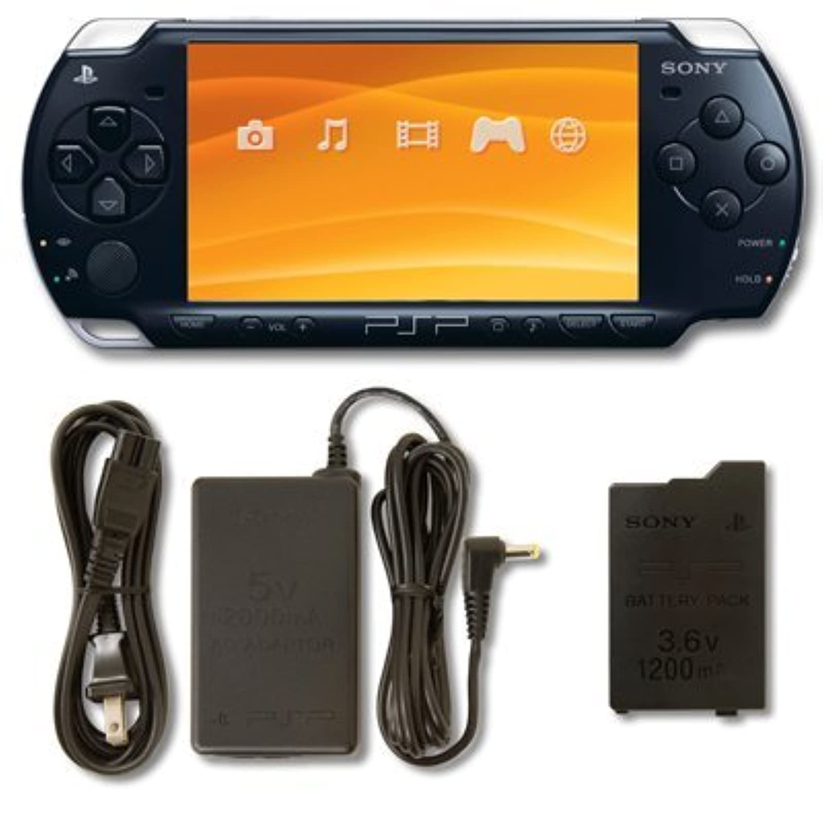 Refurbished PlayStation Portable 2000 PSP Console - Piano Black | Portable Gaming System for Travel, Commuting & Home Entertainment