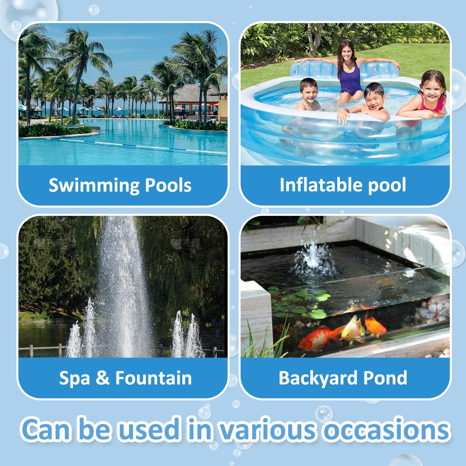 2025 Upgraded Handheld Pool Vacuum for Above Ground Pools - Portable Swimming Pool Jet Vacuum Cleaner Kit with Brush & 5-Section 70