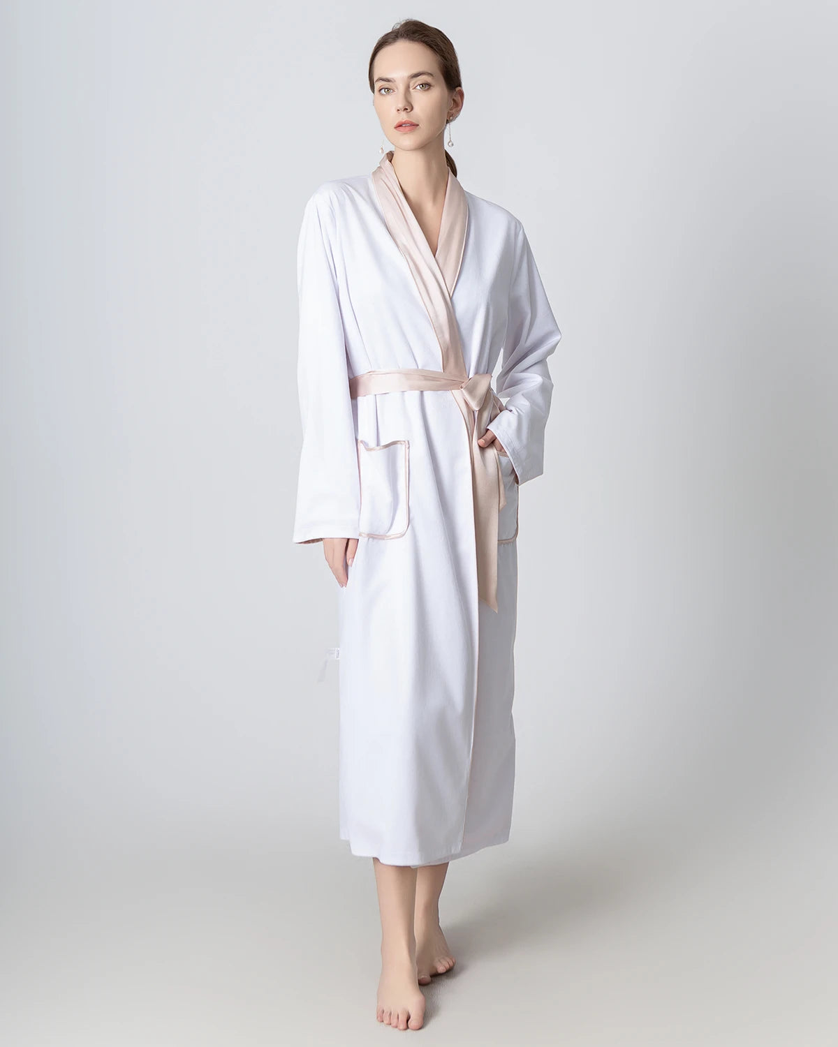 Luxury Silk & Velvet Reversible Winter Robe for Women - Soft Warm Bathrobe with Pockets - Perfect for Spa, Loungewear & Cozy Nights at Home