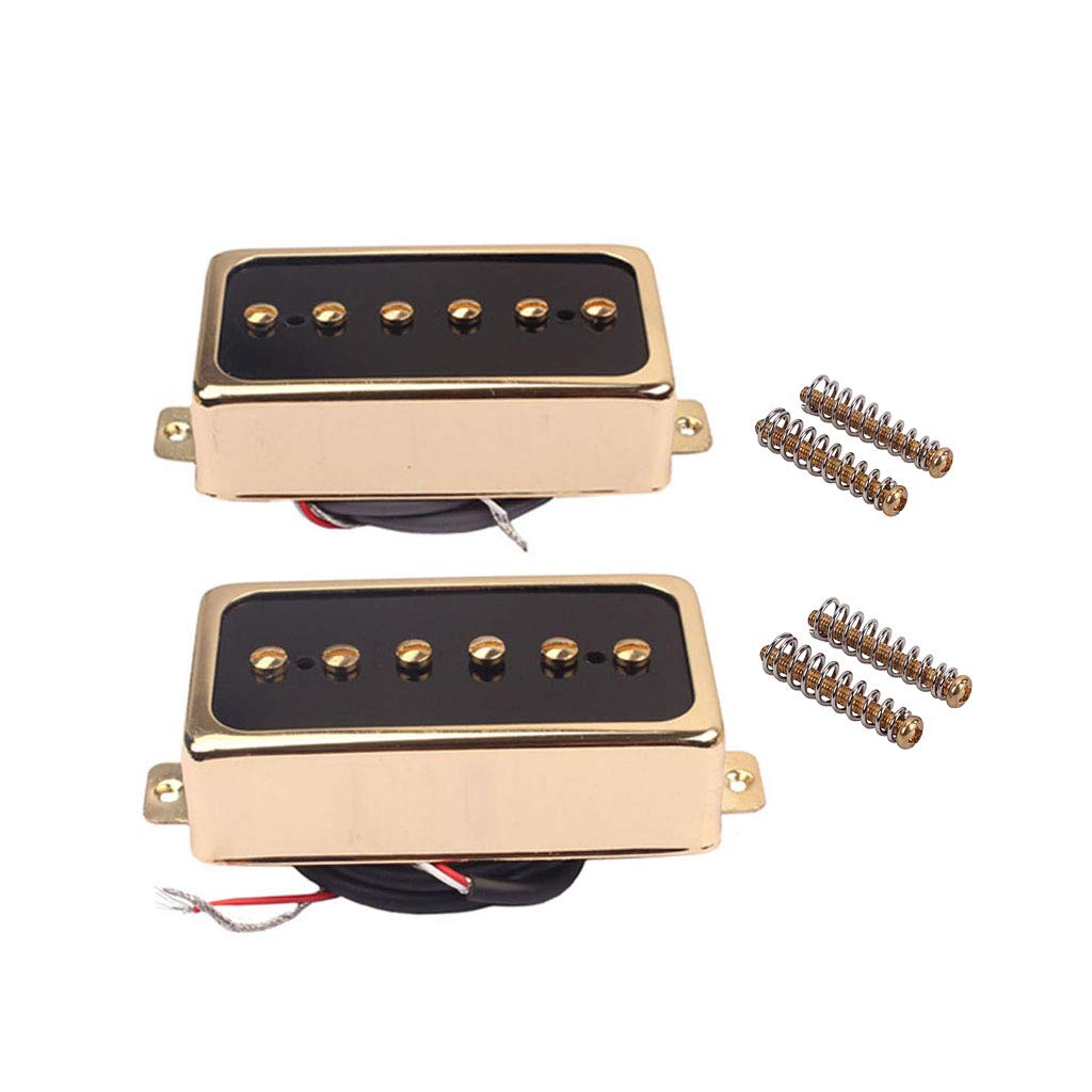 Alnicov P90 Single Coil Pickup Set - Bridge & Neck Position Humbucker Replacement for Electric Guitar - Perfect for Blues, Rock & Jazz Performances