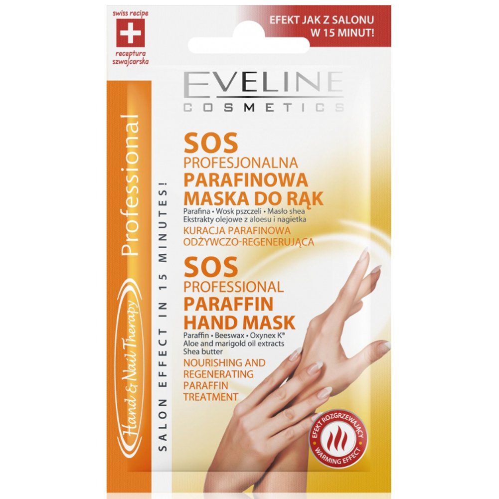 Eveline Professional Paraffin Hand Mask - Deep Moisturizing & Nail Therapy for Dry Cracked Hands | At-Home Spa Treatment for Soft Skin & Strong Nails