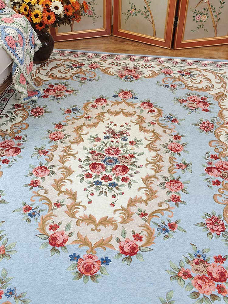 Ukeler Floral Non-Shedding Washable Area Rug - 5'2