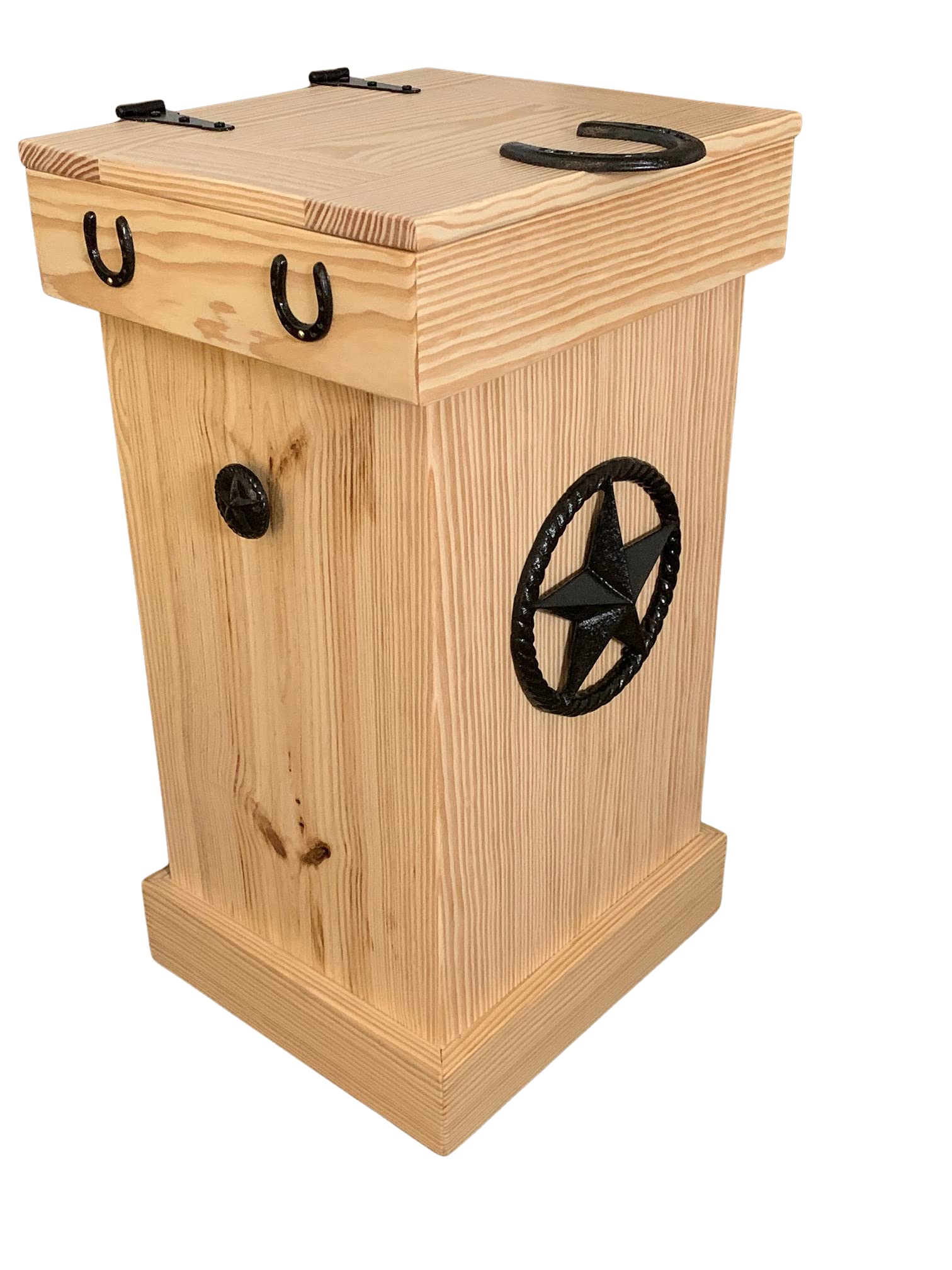 Eco-Friendly Wooden Trash Can & Storage Bin - Rustic Home & Office Waste Basket for Kitchen, Bathroom, Patio & Garden Organization