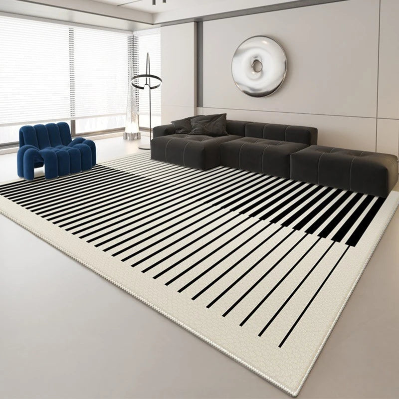 Nellie Modern Geometric EasyClean Velvet Area Rug - Soft Non-Slip Living Room Carpet for Bedroom, Nursery & Home Decor