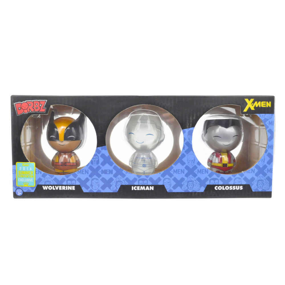 Funko Dorbz X-Men 3-Pack Action Figures - Wolverine, Iceman & Colossus - 2016 Summer Convention Exclusive Collectibles for Marvel Fans & Comic Book Display