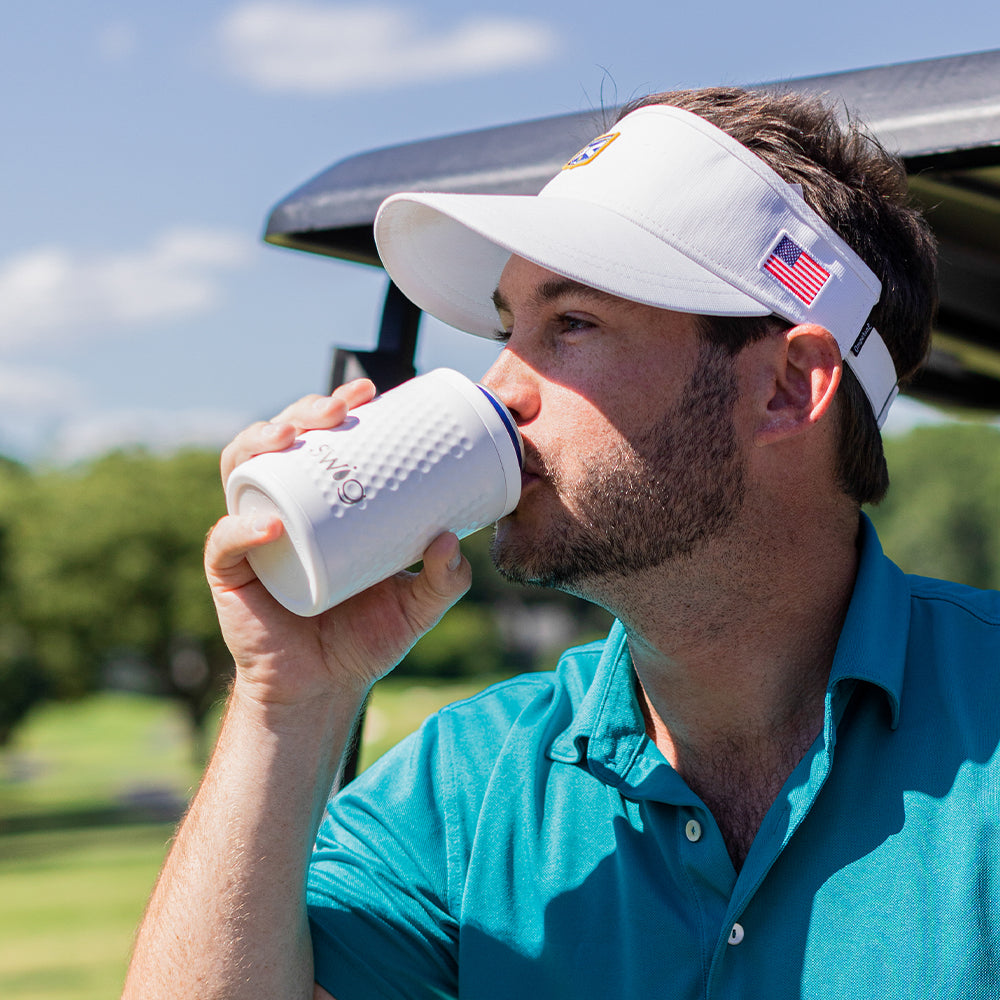 Premium 12oz Golf Ball Can & Bottle Cooler - Insulated Beverage Holder for Golf, Camping, Beach & Outdoor Activities