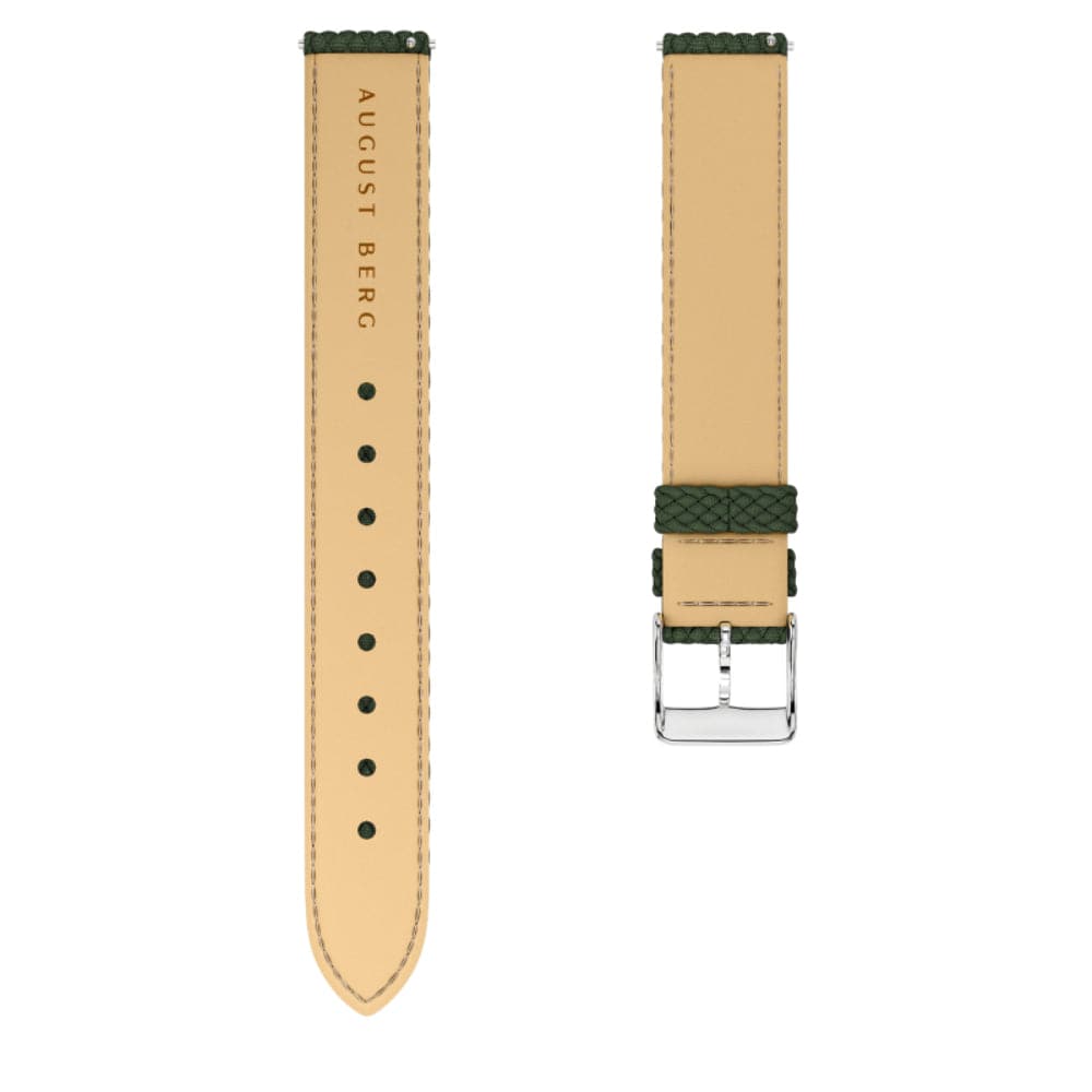 August Berg X Morris & Co. Perlon Braided Nylon Strap Unisex Watch M1FH0630E17VGN7 (30mm) - Stylish & Durable for Everyday Wear, Outdoor Adventures & Fashion Accessories