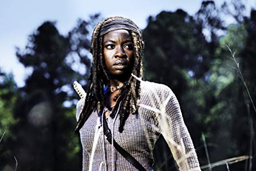 Danai Gurira Poster Print - Michonne from The Walking Dead TV Show - Minimalist & Watercolor Art Poster - Perfect for Home Decor, Office Wall Art, and Gifts for Fans