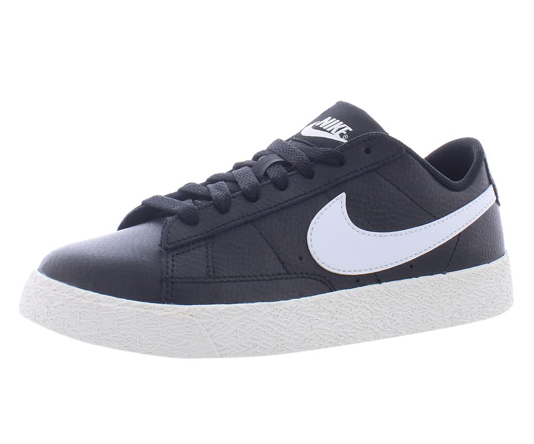 Nike Boys Blazer Low '77 Sneakers - Big Kids Size, Classic White & Black Basketball Shoes for School, Casual Wear & Sports