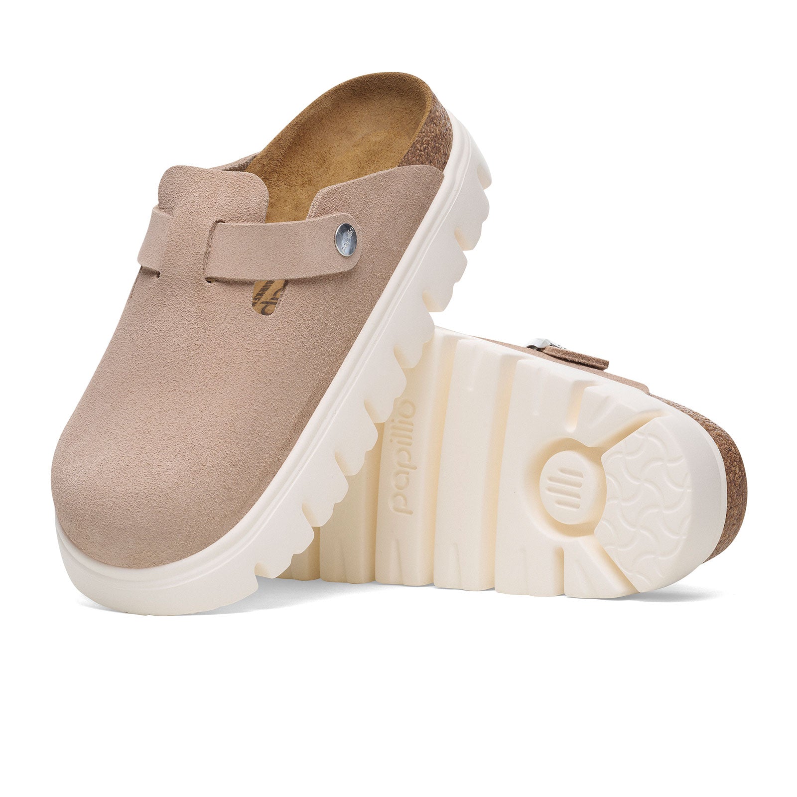 Birkenstock Boston Chunky Narrow Clog for Women - Light Rose Suede | Comfortable House Shoes for Relaxing at Home, Casual Outings & Errands