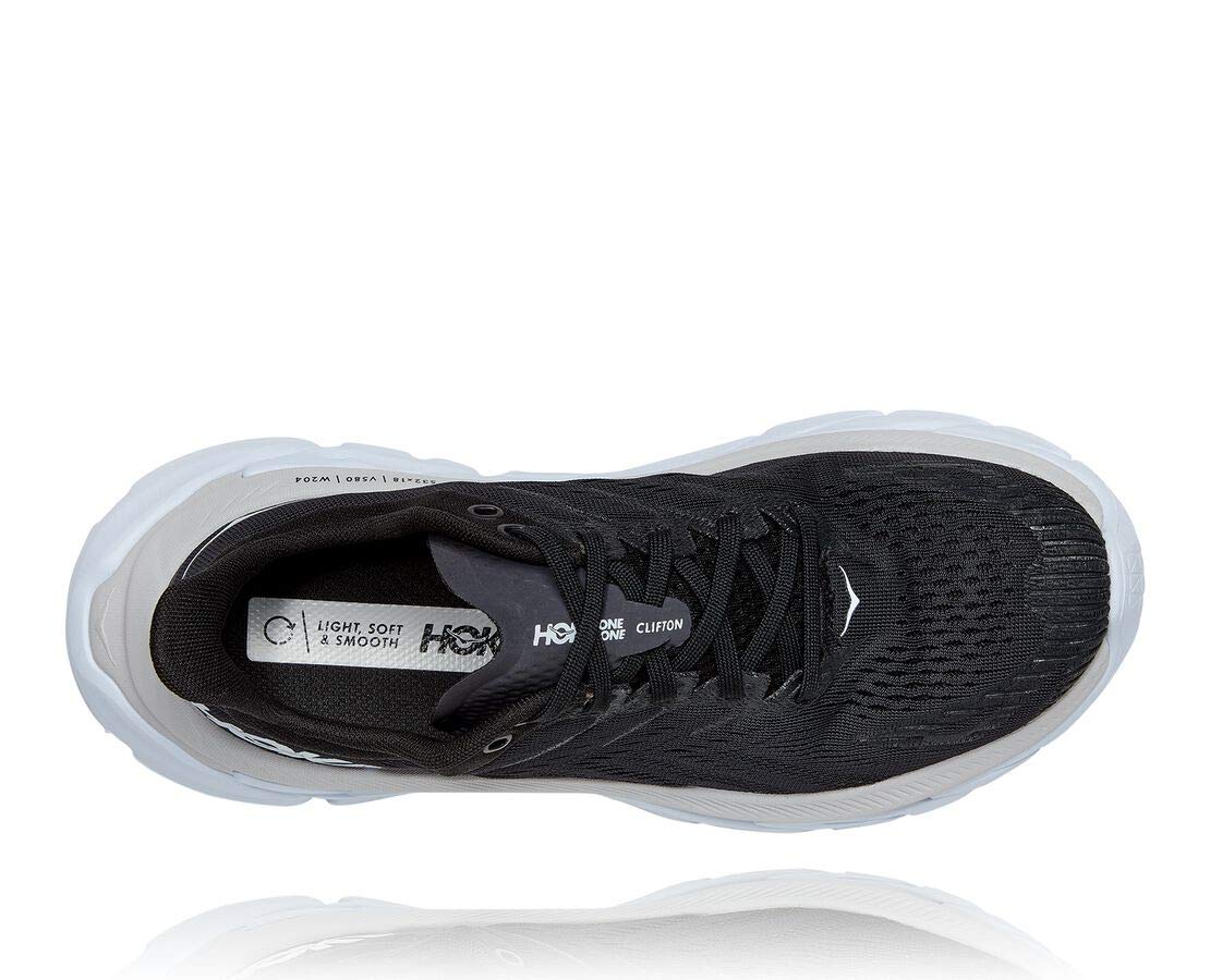 Hoka One One Men's Clifton Edge Running Shoes - Black/White - Size 9 | Lightweight Cushioned Road Running & Jogging Shoes for Men | Perfect for Marathon Training & Daily Workouts