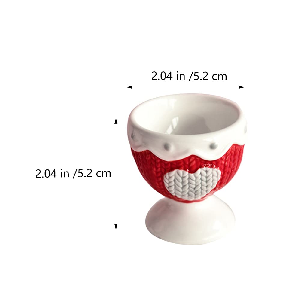 2-Pack Stainless Steel Egg Cups - Elegant Metal Egg Holders for Easter Decor, Kitchen Storage & Table Display - Durable Porcelain Egg Trays for Home, Restaurant & Party Serving