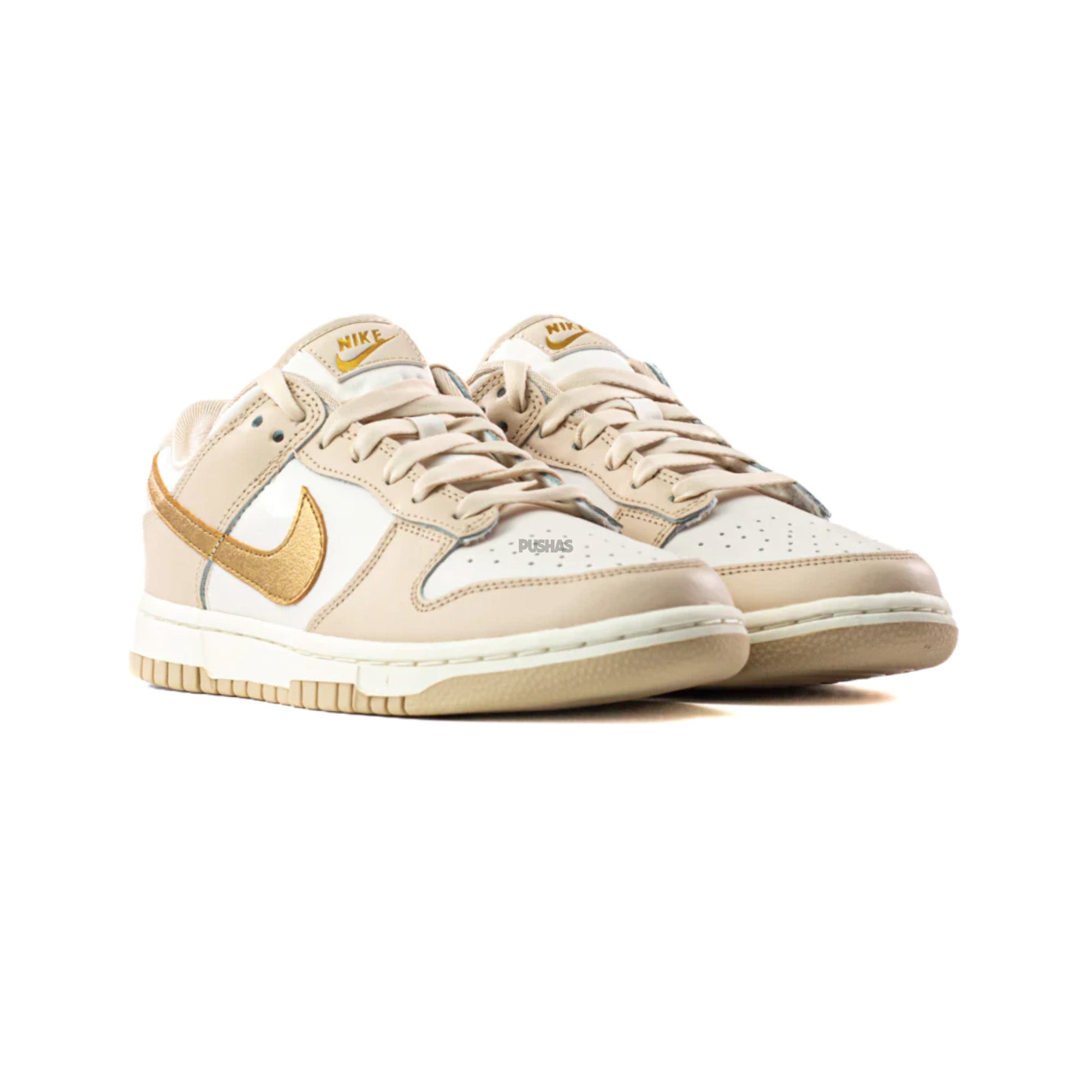 Nike Dunk Low 'Phantom Metallic Gold' Women's Shoes with Gold Swoosh (2022) - Perfect for Casual Wear, Street Style & Sneaker Collection