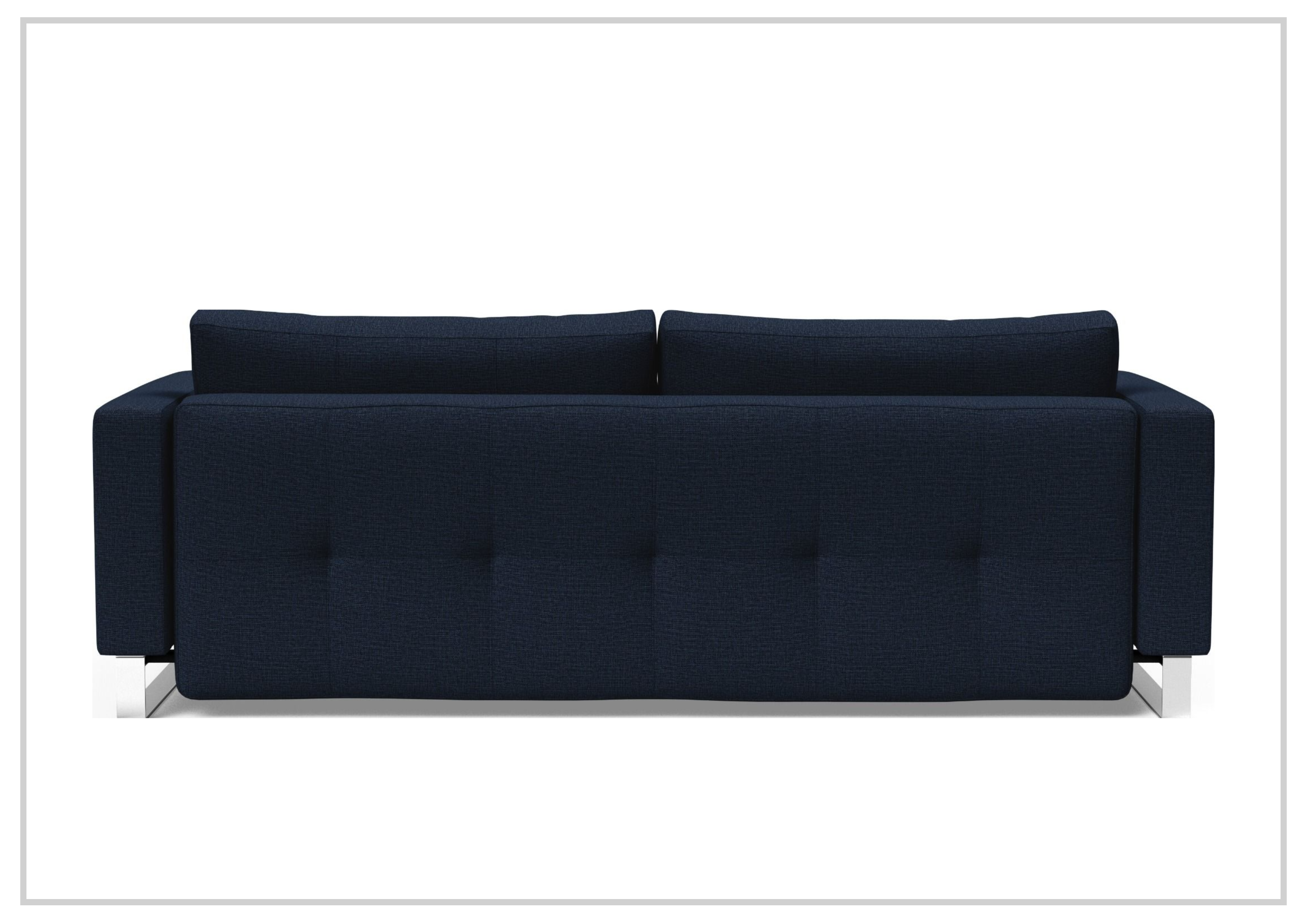 Innovation Living Cassius 2-Seater Fabric Sleeper Sofa with Ottoman - Convertible Sofa Bed for Small Spaces, Guest Room & Apartment Living - Perfect for Overnight Guests & Cozy Movie Nights