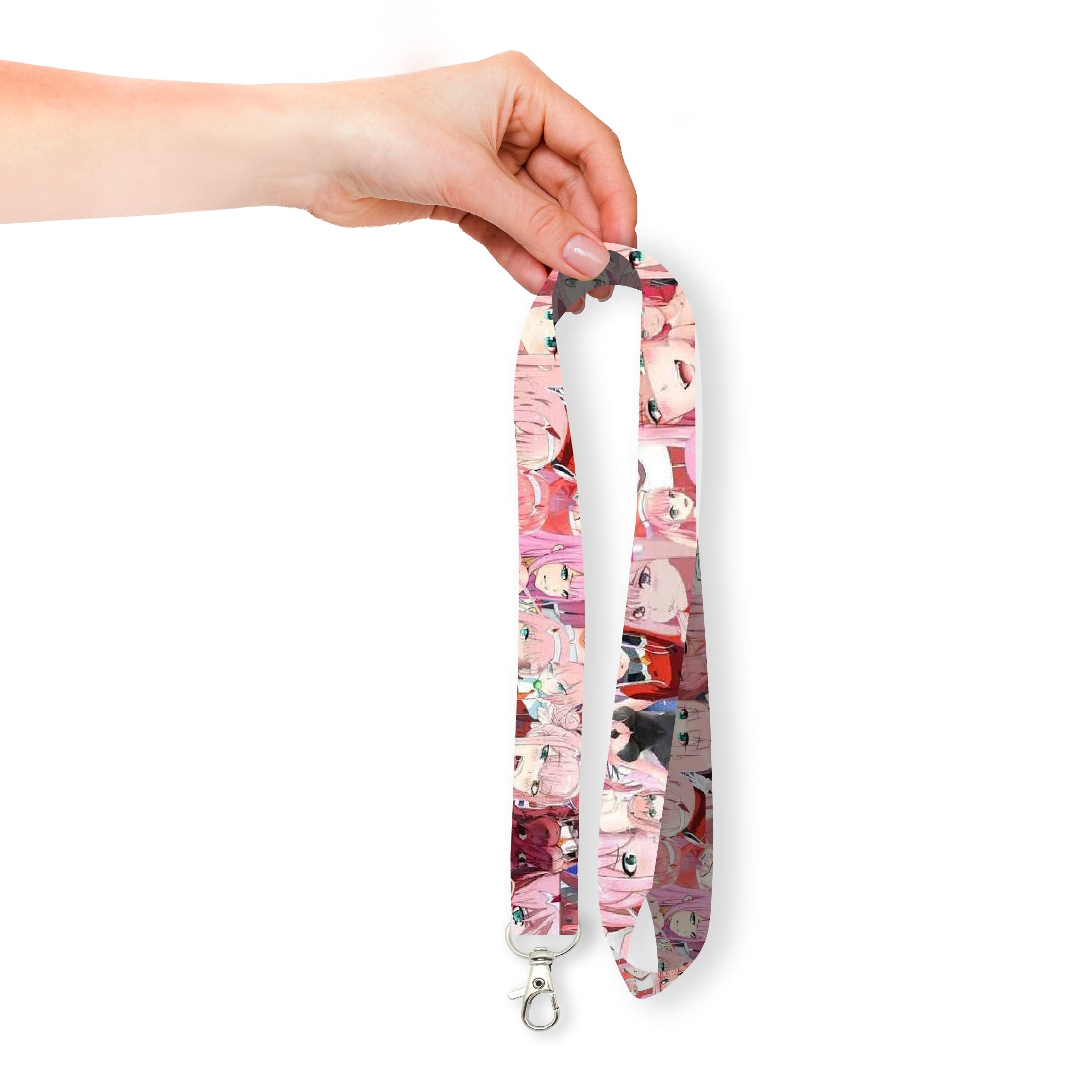 Zero Two Darling Anime Keychain - Cute Pink Lanyard for Keys & ID Badges | Perfect for Cosplay, Conventions, and Anime Fans