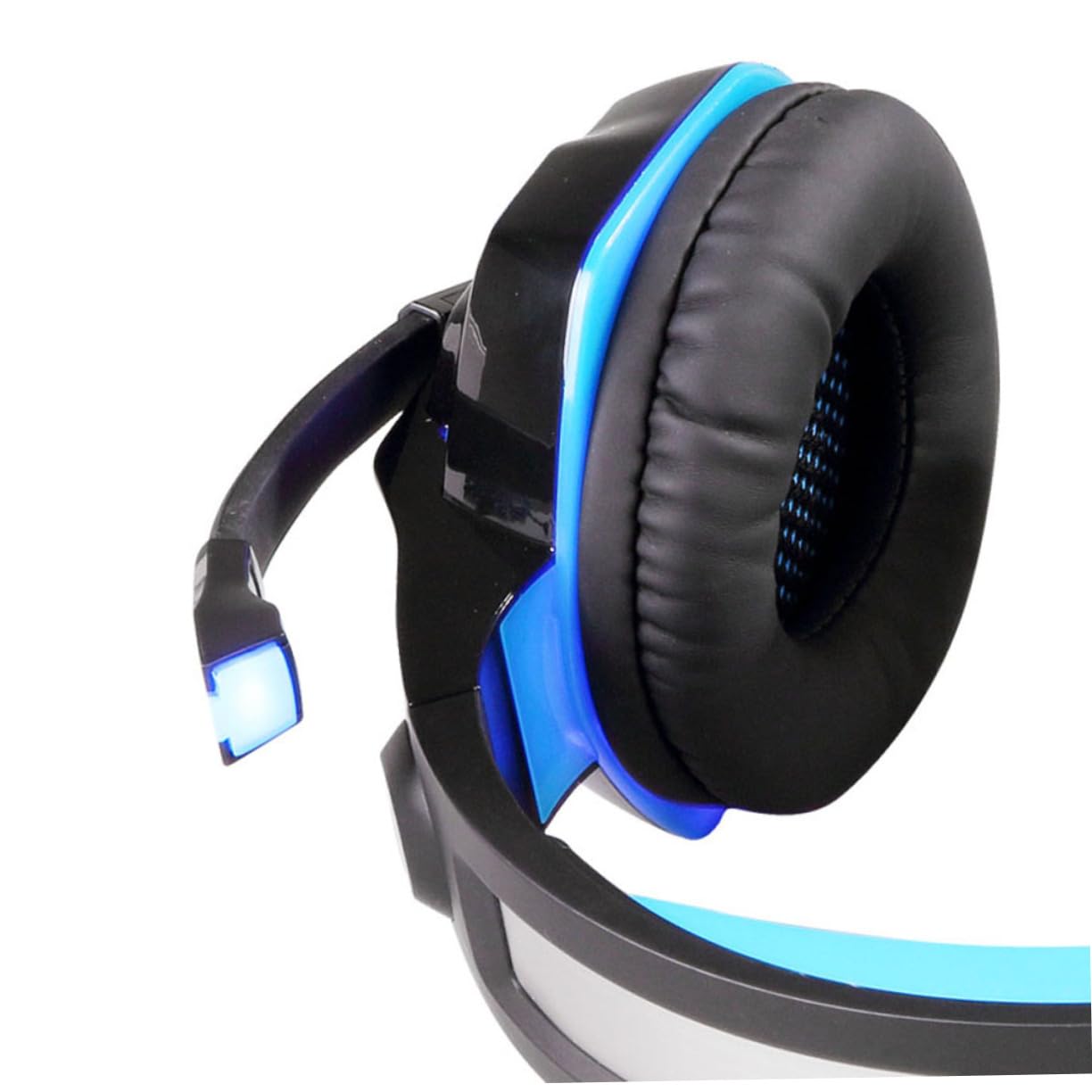 KONTONTY Gaming Headset with LED Lights - Noise Cancelling Microphone, Soft Memory Foam Cushions - Comfortable for PS5, Xbox, PC Gaming - Perfect for Online Multiplayer & Streaming (Black)