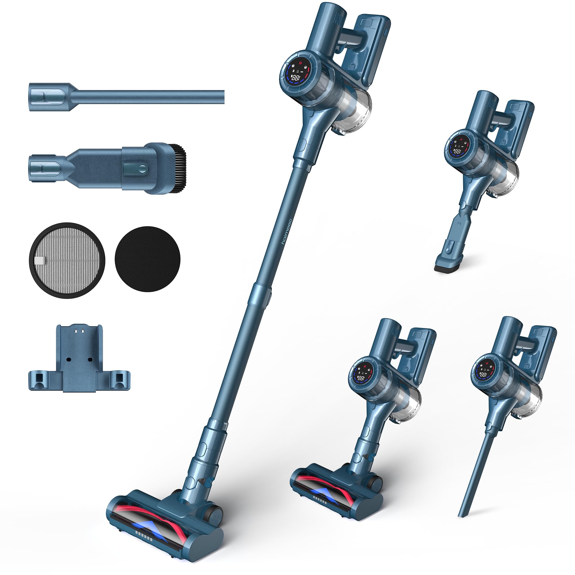 425W/33kPa Cordless Stick Vacuum Cleaner with Adaptive Suction, LED Touch Screen & 50 Min Runtime - Lightweight Rechargeable Vacuum for Hardwood Floors, Carpets & Pet Hair - Perfect for Quick Cleanups, Pet Owners & Multi-Surface Homes