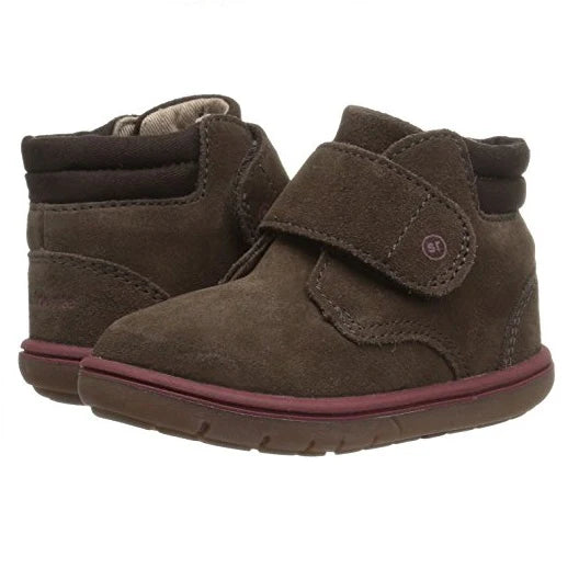 Stride Rite Lincoln SRT Brown Leather Shoes for Boys - Comfortable & Durable Kids' Casual Shoes for School, Play & Everyday Wear