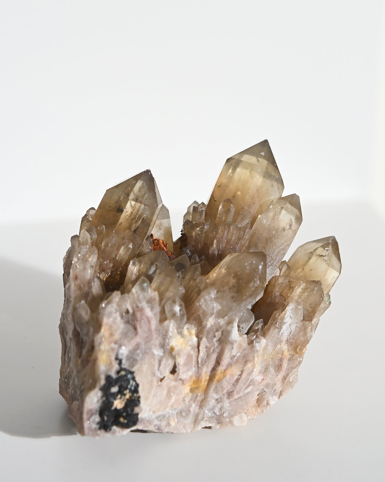 Natural Elestial Citrine Crystal Cluster - 1lb Raw Healing Stone for Meditation, Reiki, and Home Decor