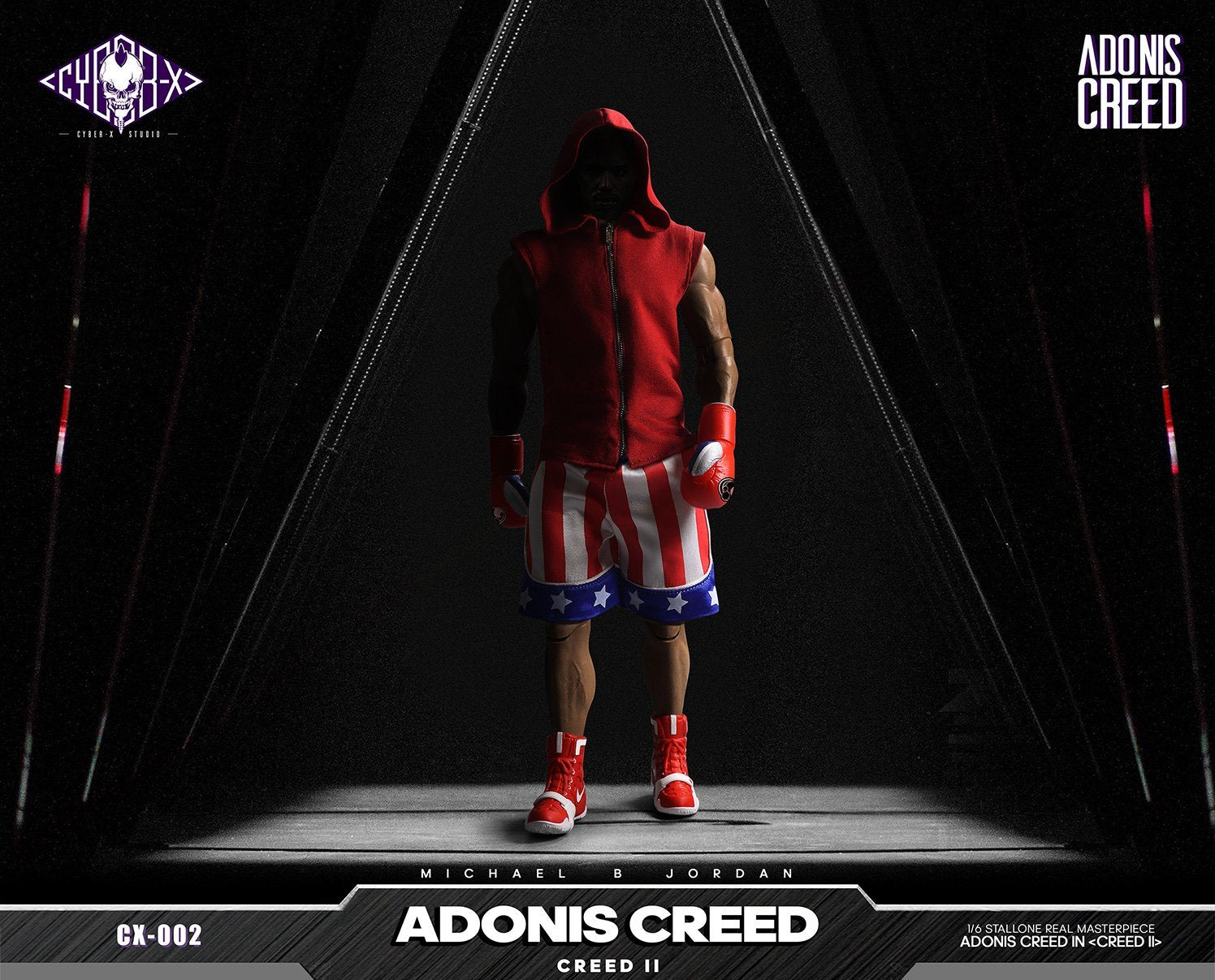 Cyber X Studio 1/6 Creed II Adonis Creed Sixth Scale Collectible Action Figure CX 002 - Perfect for Movie Fans, Boxing Enthusiasts & Collectors Display