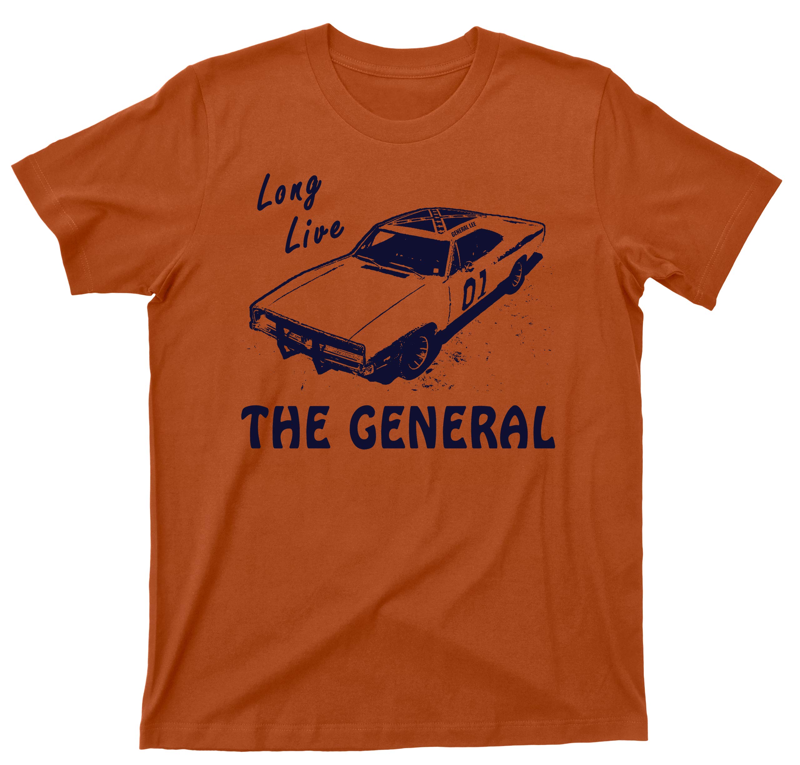 Long Live The General 1969 Dodge Charger T-Shirt - Vintage Muscle Car Tee in Texas Orange (XXXL) | Perfect for Car Enthusiasts, Mopar Fans & Retro Fashion Lovers