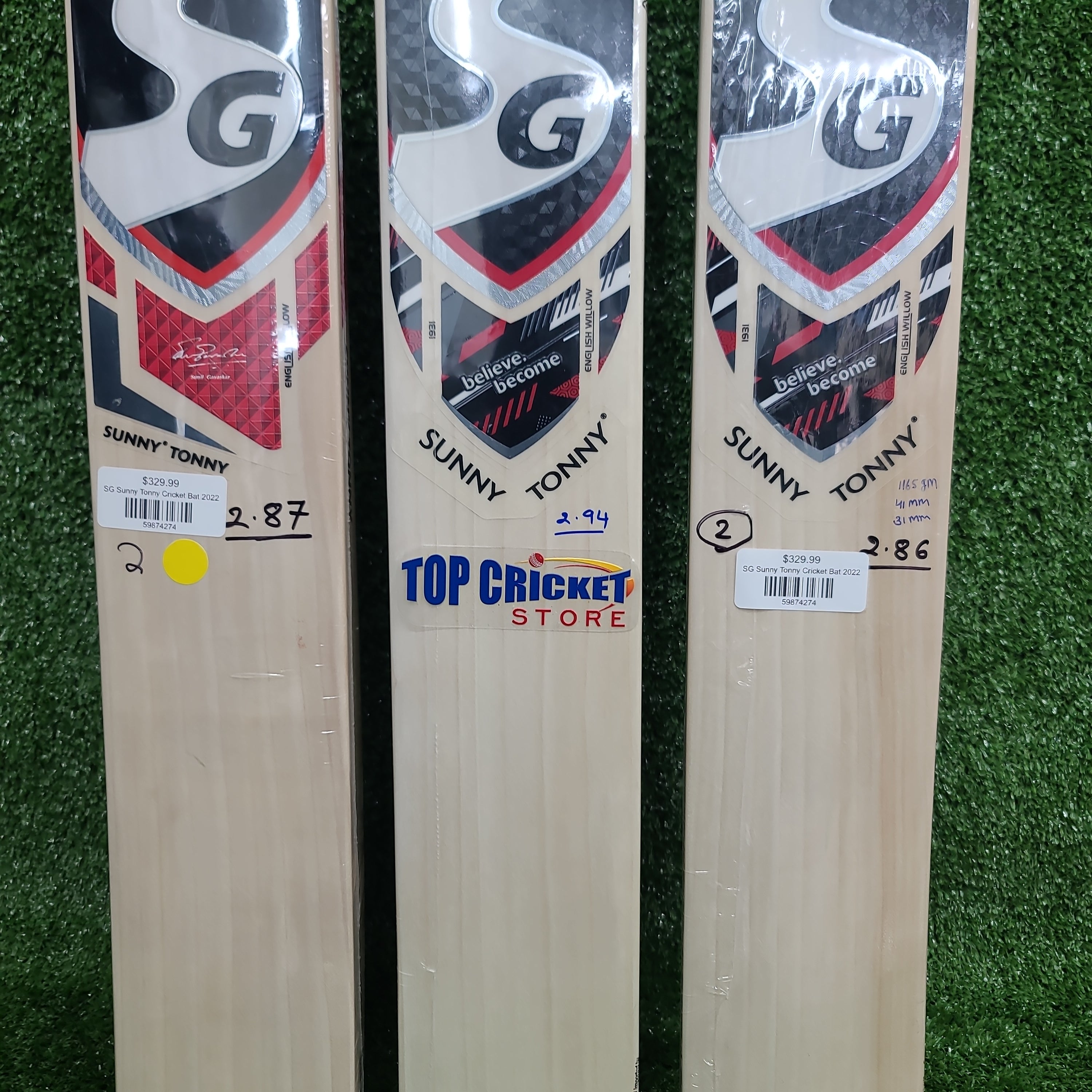 SG Sunny Tonny English Willow Cricket Bat - Premium Quality for Professional & Amateur Players - Perfect for Matches, Training & Backyard Games