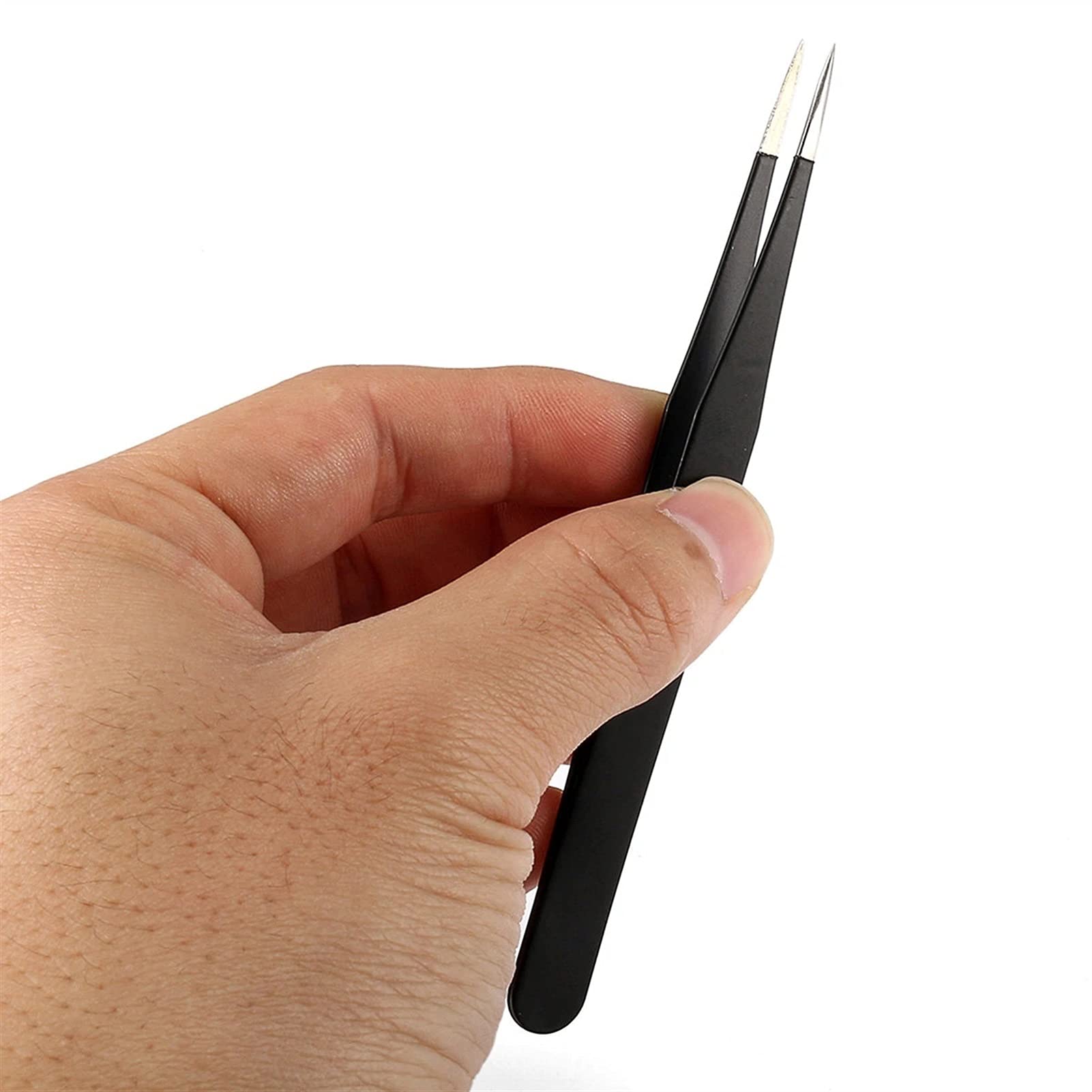 2-Piece Precision Tweezers Set - Ingrown Hair & Blackhead Remover, Eyebrow Shaping & Nail Rhinestone Tool | Perfect for Grooming, Salon Use & DIY Beauty Care