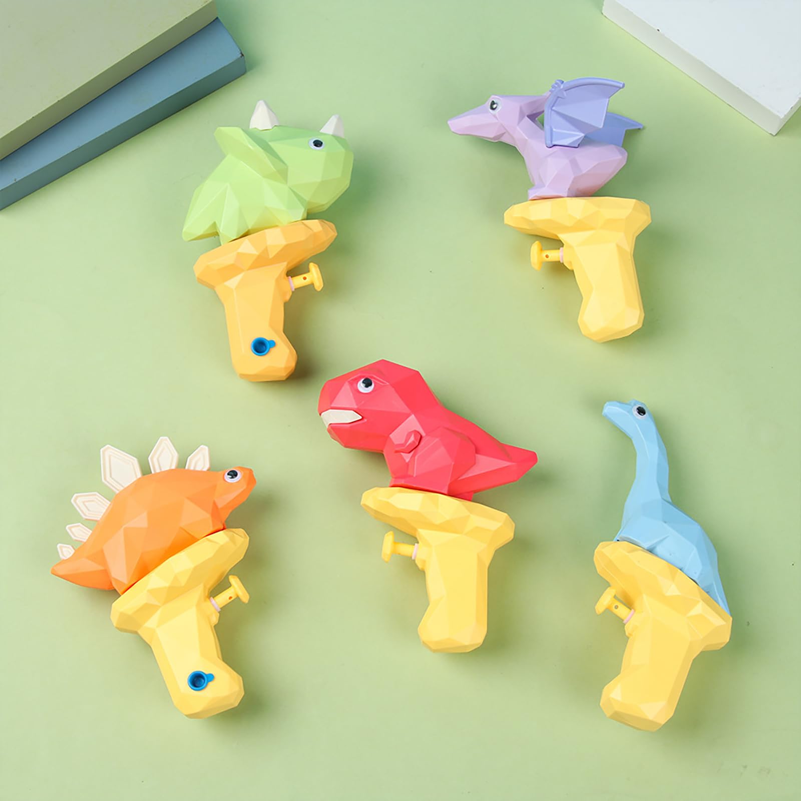 Dinosaur Water Guns for Kids - 5 Pcs Summer Outdoor Toys for Boys & Girls 3+ | Pool & Beach Fun
