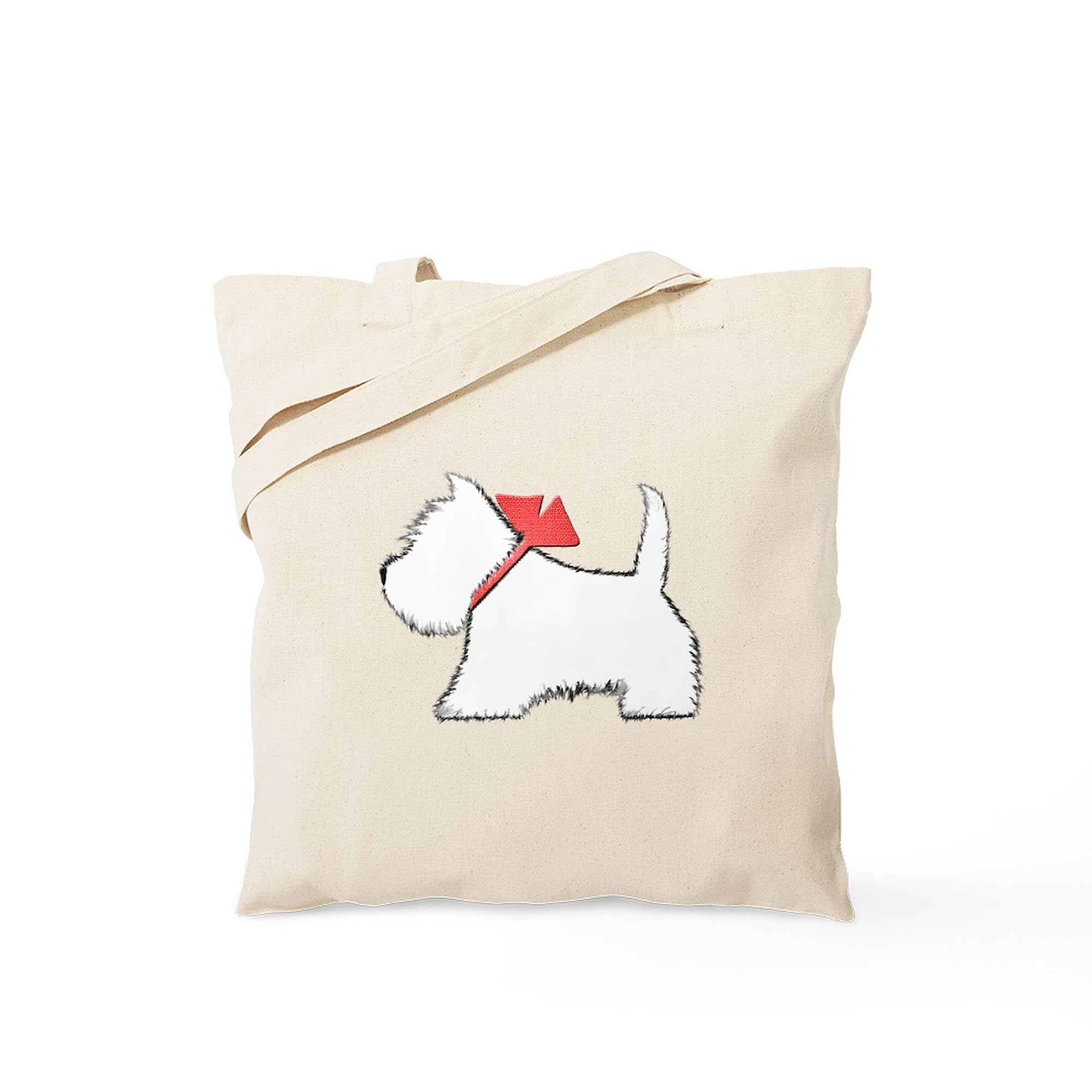 Stylish Westie Dog Art Canvas Tote Bag - Eco-Friendly Reusable Shopping Bag for Groceries, Beach & Daily Use | Cute West Highland White Terrier Design