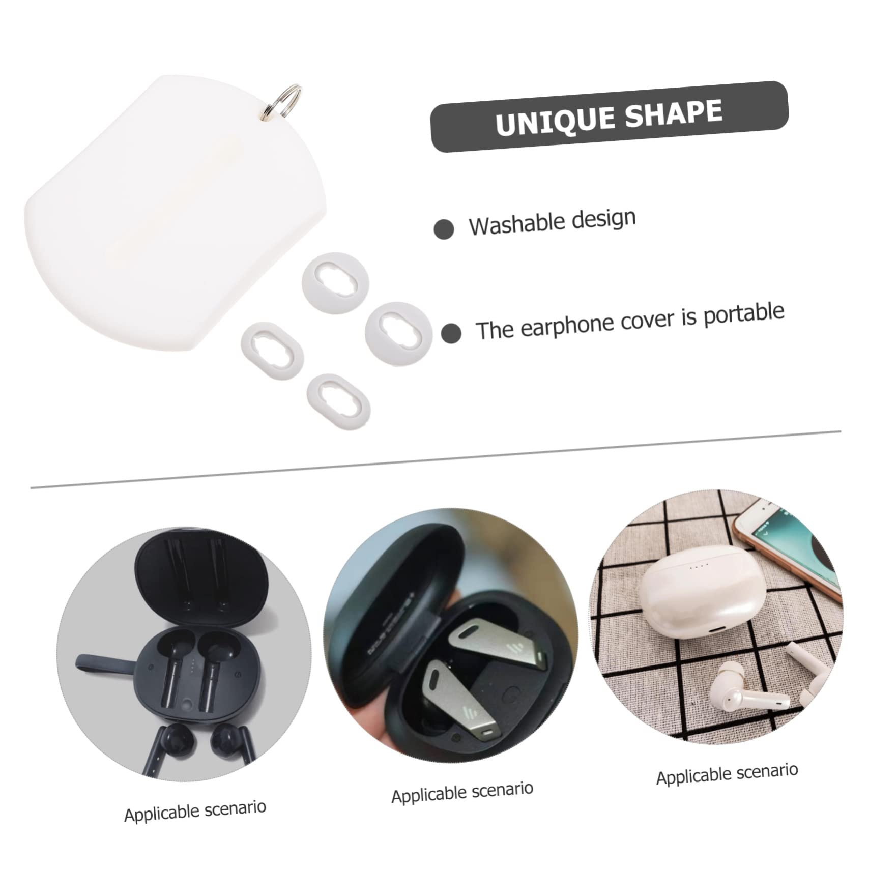 HEMOTON 8-Piece Wireless Earbud Tips Set - Compatible with Samsung Galaxy Buds, AirPods Pro, Noise Cancelling Earphone Accessories - Perfect for Travel, Workout, and Daily Use