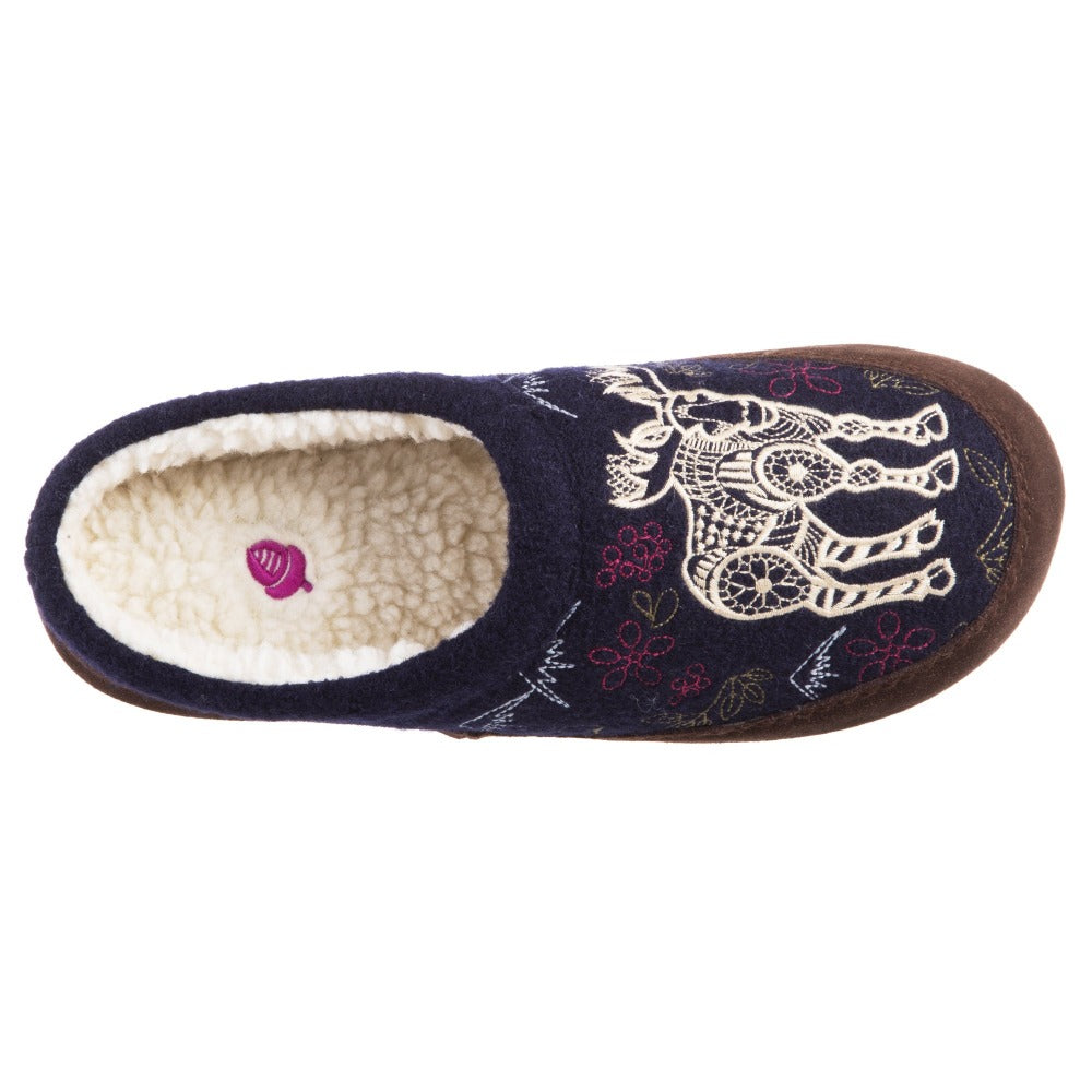 Women's Cozy Forest Mule Slippers with Non-Slip Indoor/Outdoor Sole - Soft House Shoes for Relaxing at Home, Quick Errands & Backyard Comfort