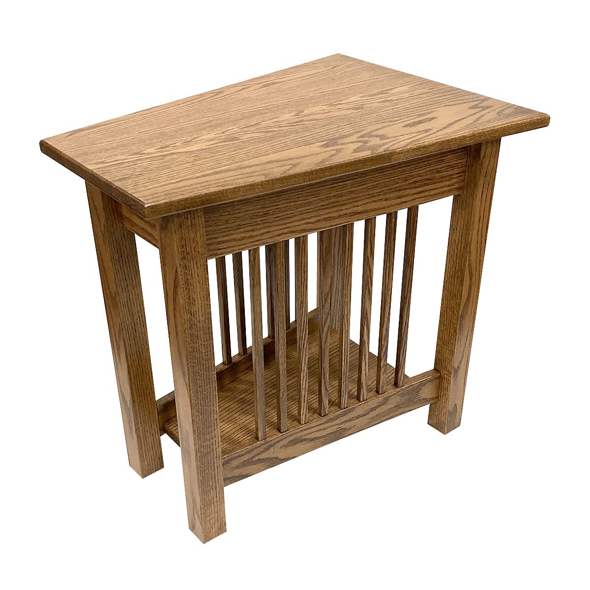 Amish Handmade Peaceful Classics Mission Wedge End Table - Solid Wood Nightstand for Bedroom, Coffee Table for Living Room, Entryway & Hallway Display with Storage - Provincial Style - Perfect for Small Spaces, Farmhouse Decor & Cozy Home Furnishings